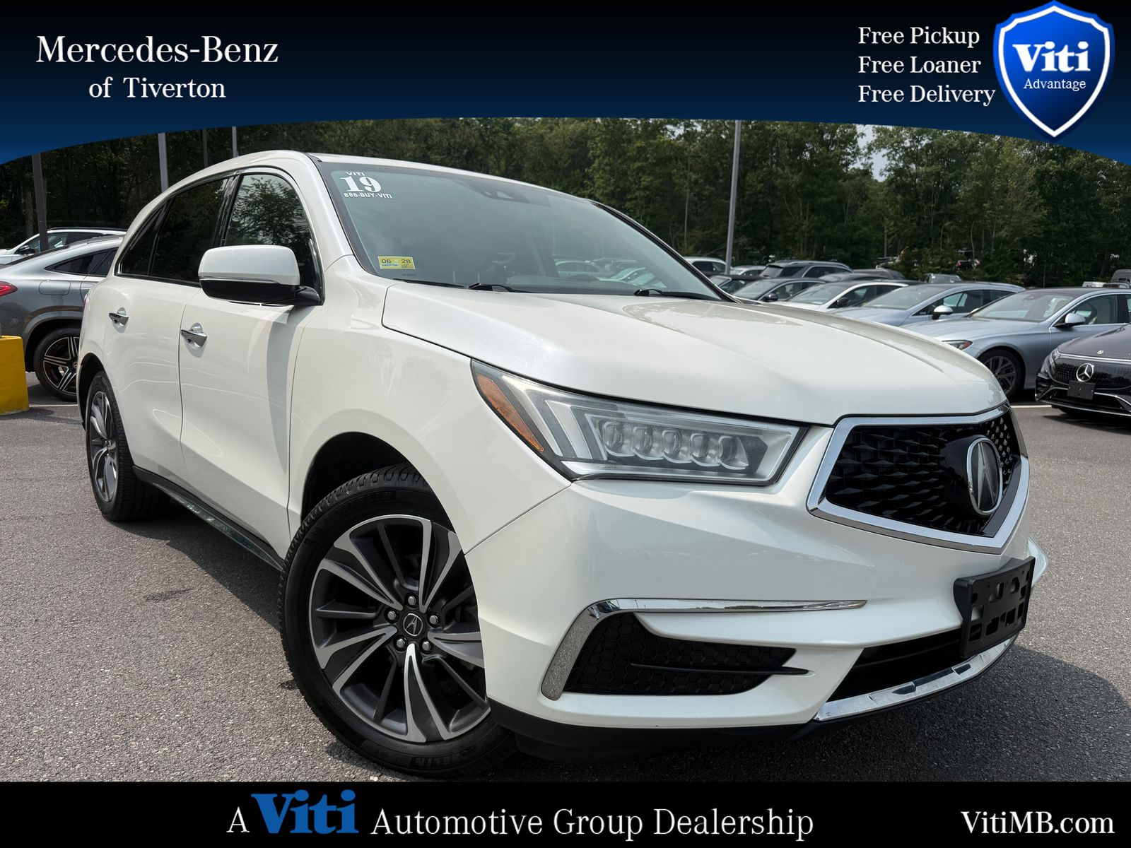 White Diamond Pearl 2019 Acura MDX SUV / Crossover All-Wheel Drive 9-Speed Automatic