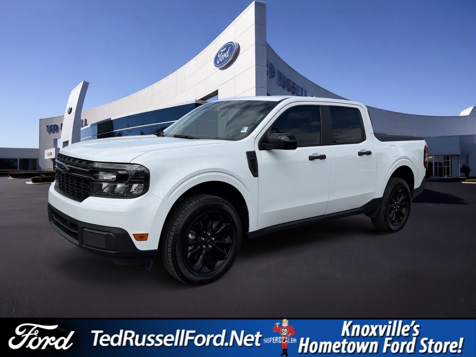 Oxford White 2024 Ford Maverick XLT SuperCrew FWD Pickup Truck Front-Wheel Drive Continuously Variable Transmission