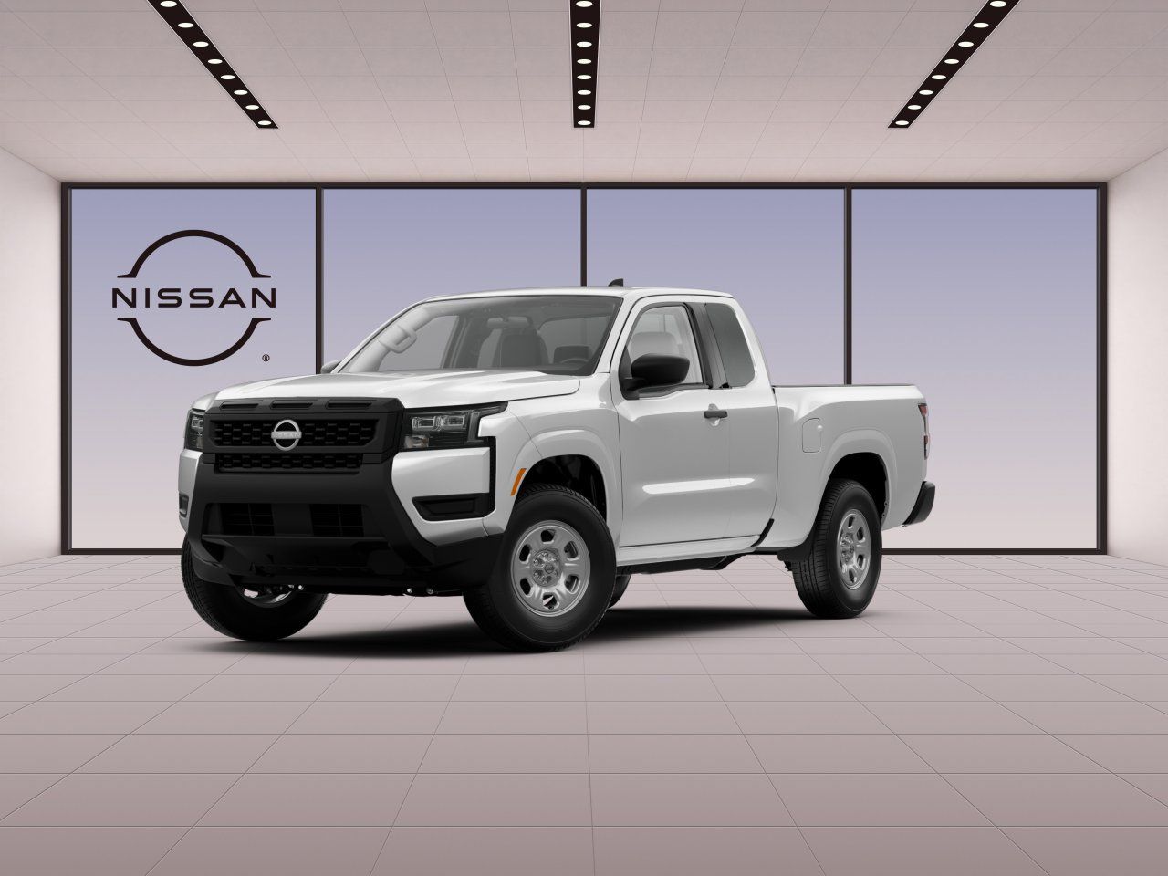 Glacier White 2026 Nissan Frontier Pickup Truck 4X2 9-Speed Automatic Overdrive