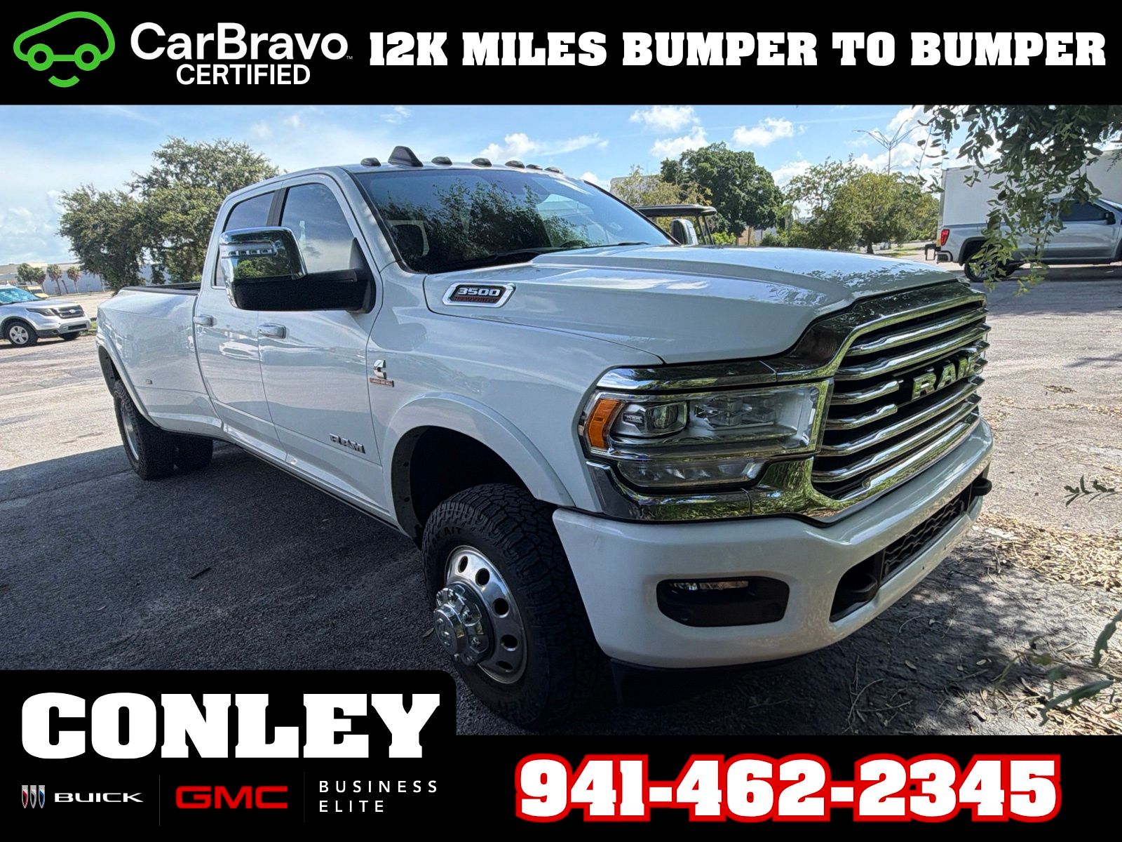Bright White Clearcoat 2024 RAM 3500 Pickup Truck Four-Wheel Drive 6-Speed Automatic