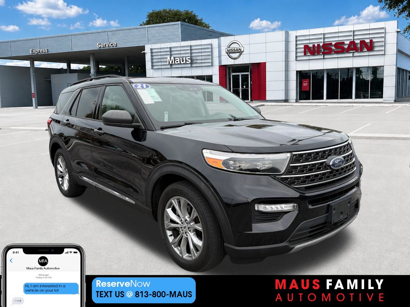 Black Metallic 2021 Ford Explorer SUV / Crossover Rear-Wheel Drive Automatic