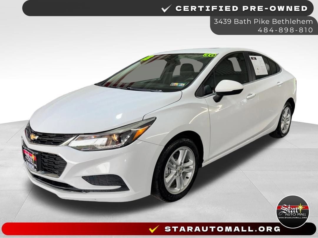 Summit White 2018 Chevrolet Cruze Sedan Front-Wheel Drive 6-Speed Automatic