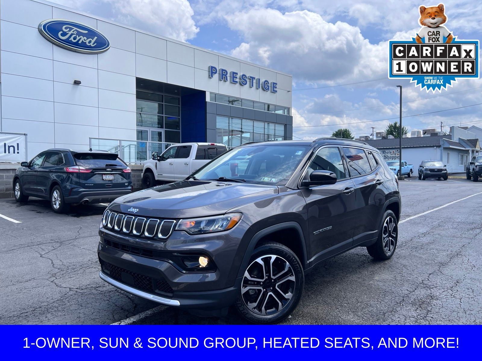 Gray (Granite Crystal Metallic Clearcoat) 2022 Jeep Compass SUV / Crossover Four-Wheel Drive 9-Speed Automatic