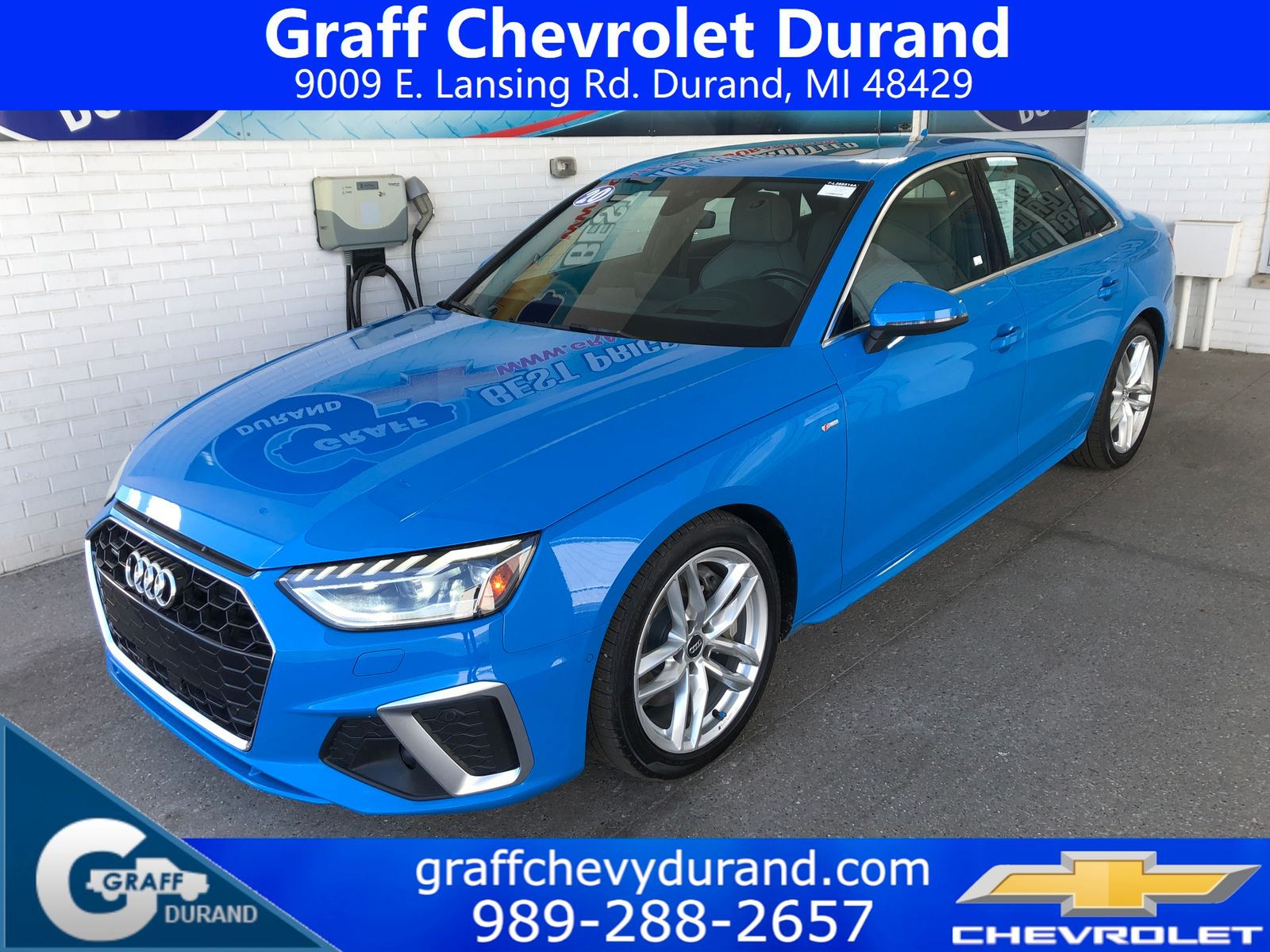 Turbo Blue 2020 Audi A4 45 TFSI quattro Prestige AWD Sedan All-Wheel Drive 7-Speed Automatic