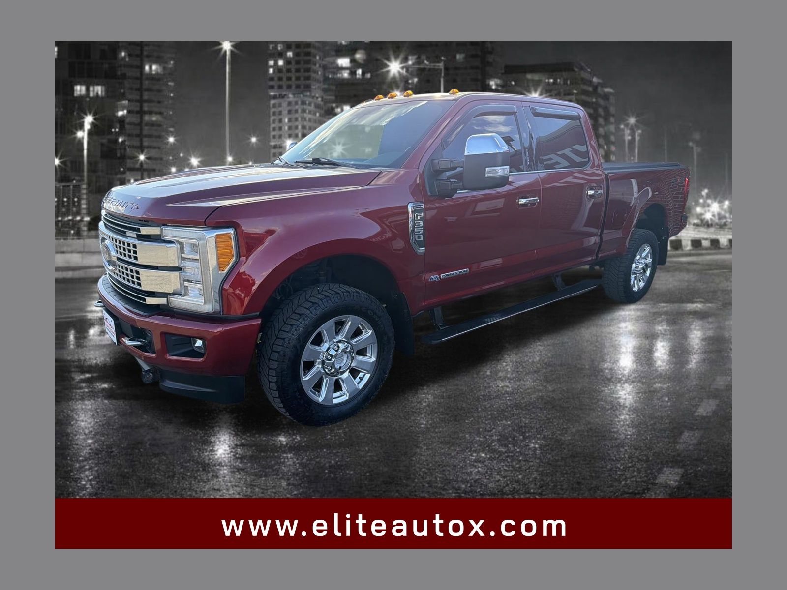 Ruby Red Metallic 2018 Ford F-350 Super Duty Platinum Crew Cab 4WD Pickup Truck Four-Wheel Drive 6-Speed Automatic