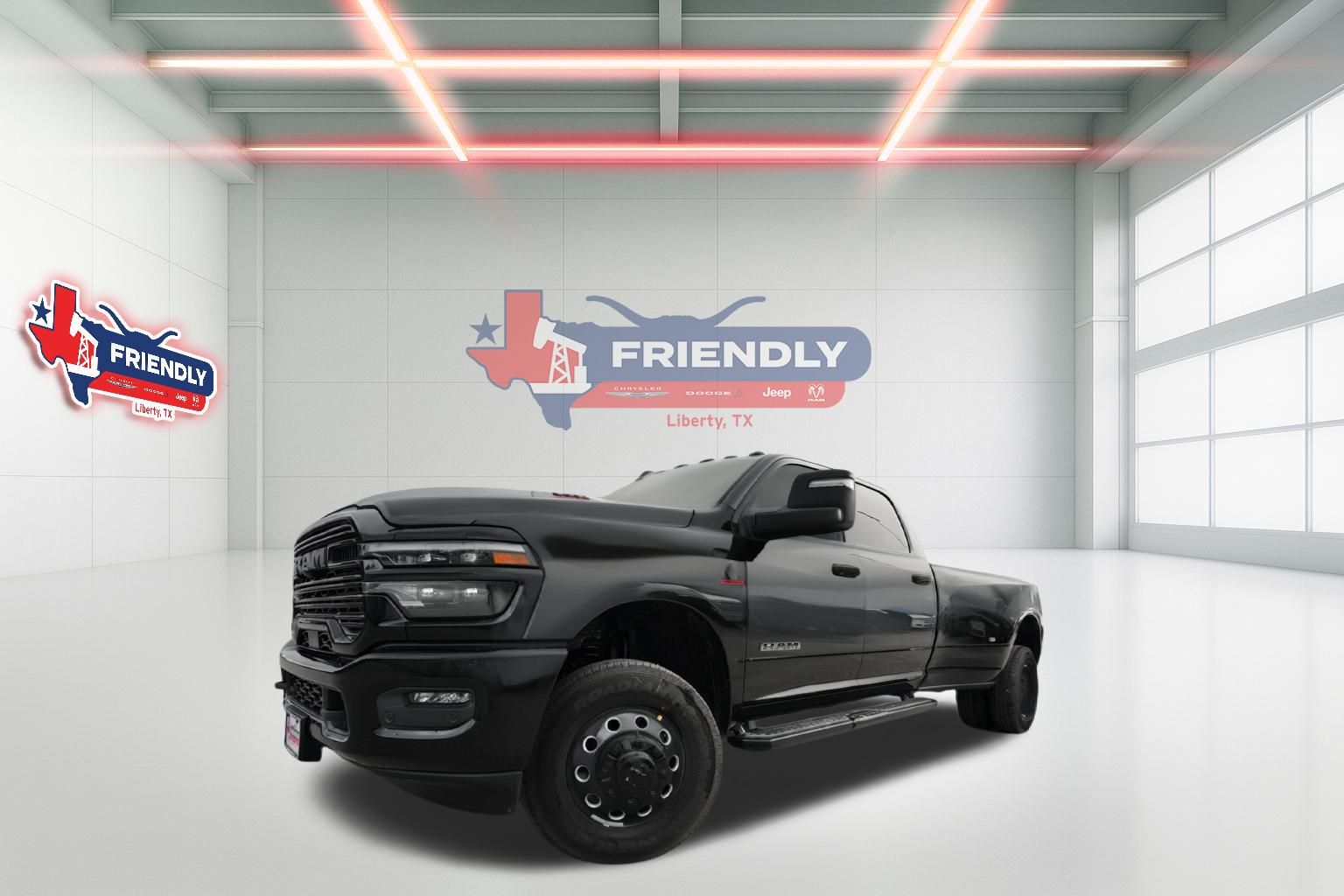 Diamond Black Crystal Pearlcoat 2026 RAM 3500 Laramie Crew Cab LB DRW 4WD Pickup Truck Four-Wheel Drive 8-Speed Automatic