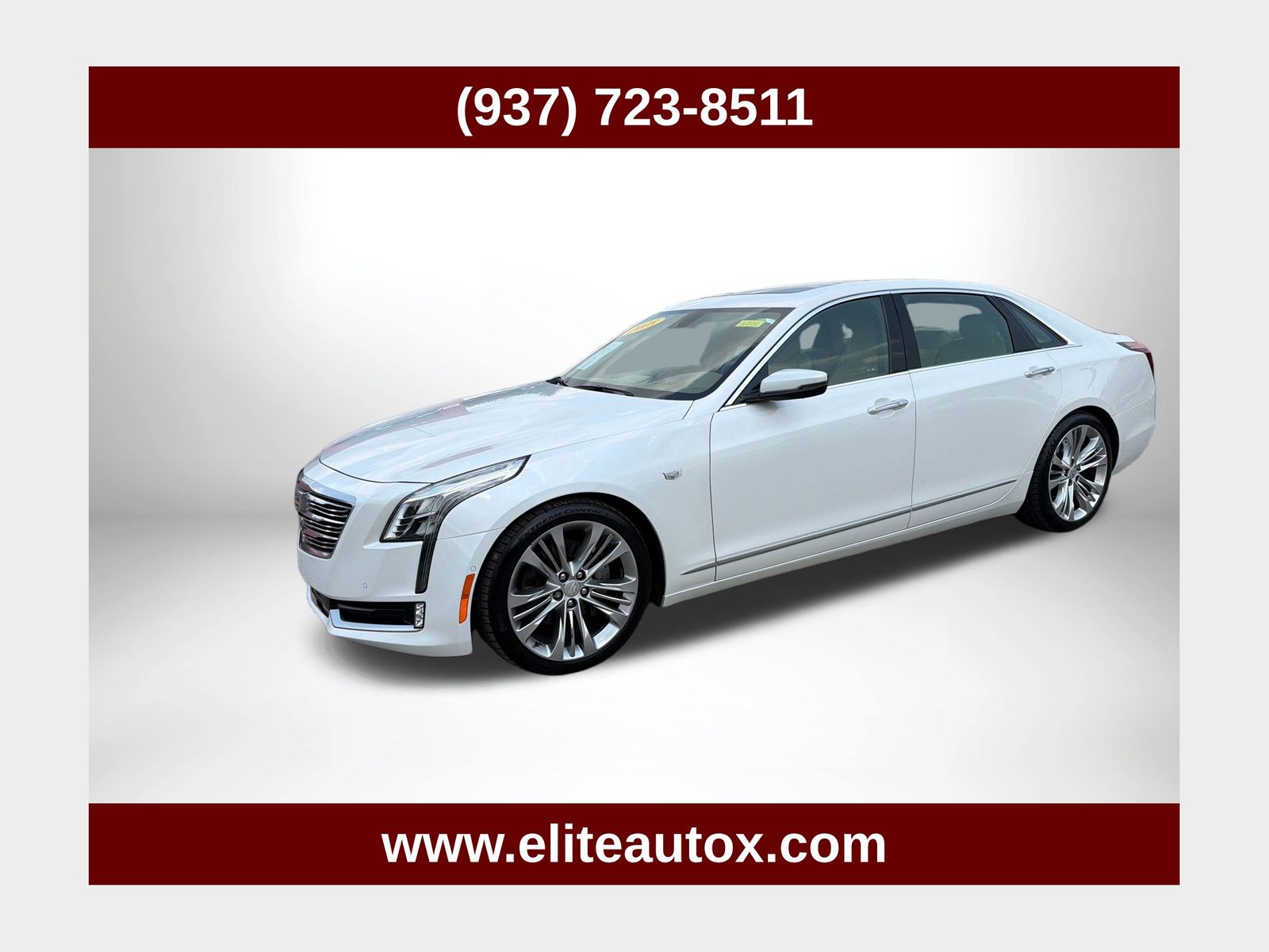 Crystal White Tricoat 2018 Cadillac CT6 Sedan All-Wheel Drive 8-Speed Automatic