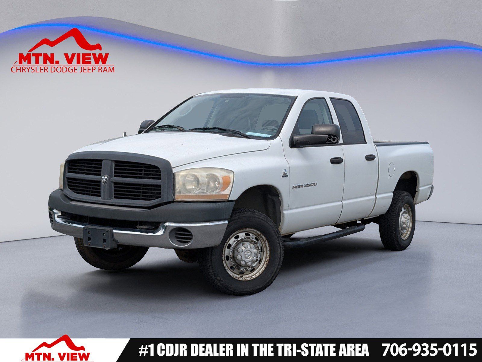 Bright White 2006 Dodge RAM 2500 ST Quad Cab 4WD Pickup Truck Four-Wheel Drive 4-Speed Automatic