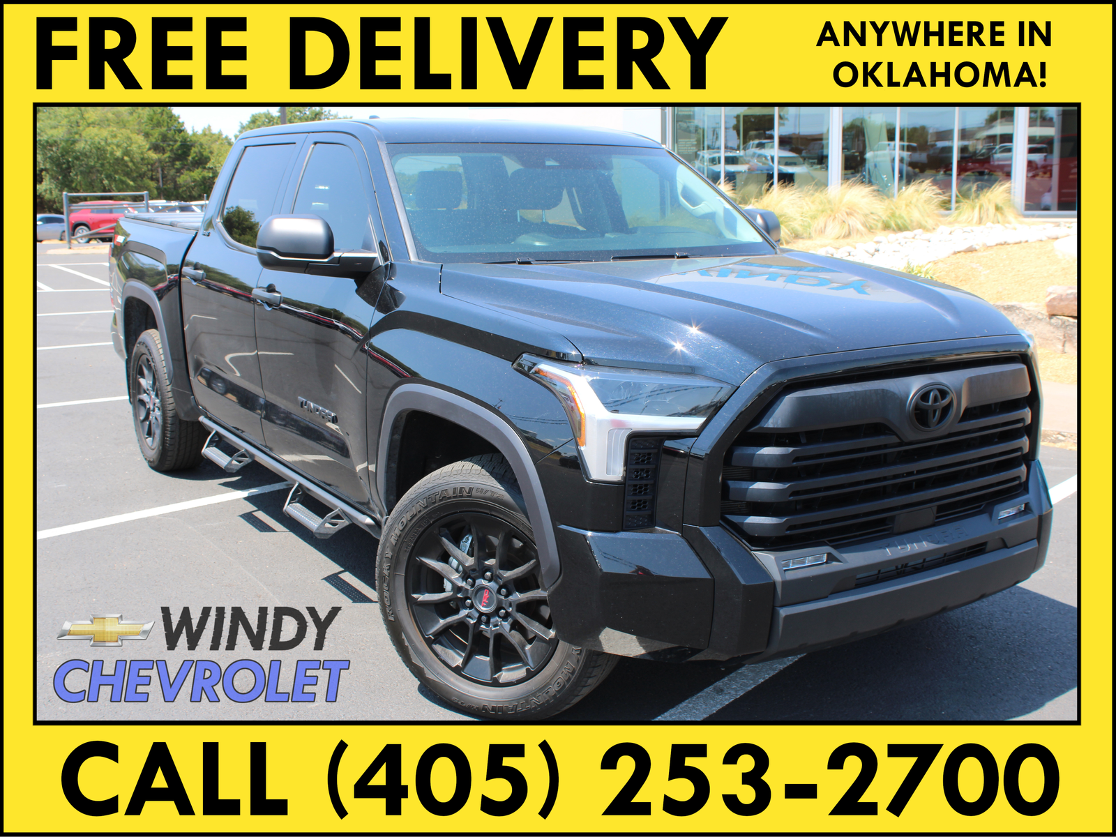 Midnight Black Metallic 2024 Toyota Tundra Pickup Truck Four-Wheel Drive Automatic