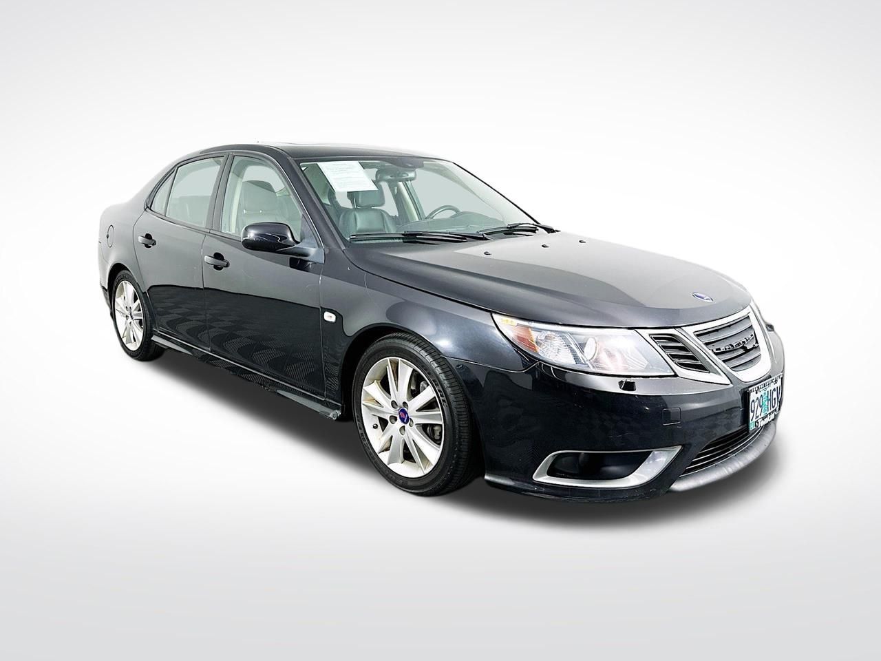 Jet Black Metallic 2008 Saab 9-3 Aero Sedan Front-Wheel Drive 6-Speed Manual