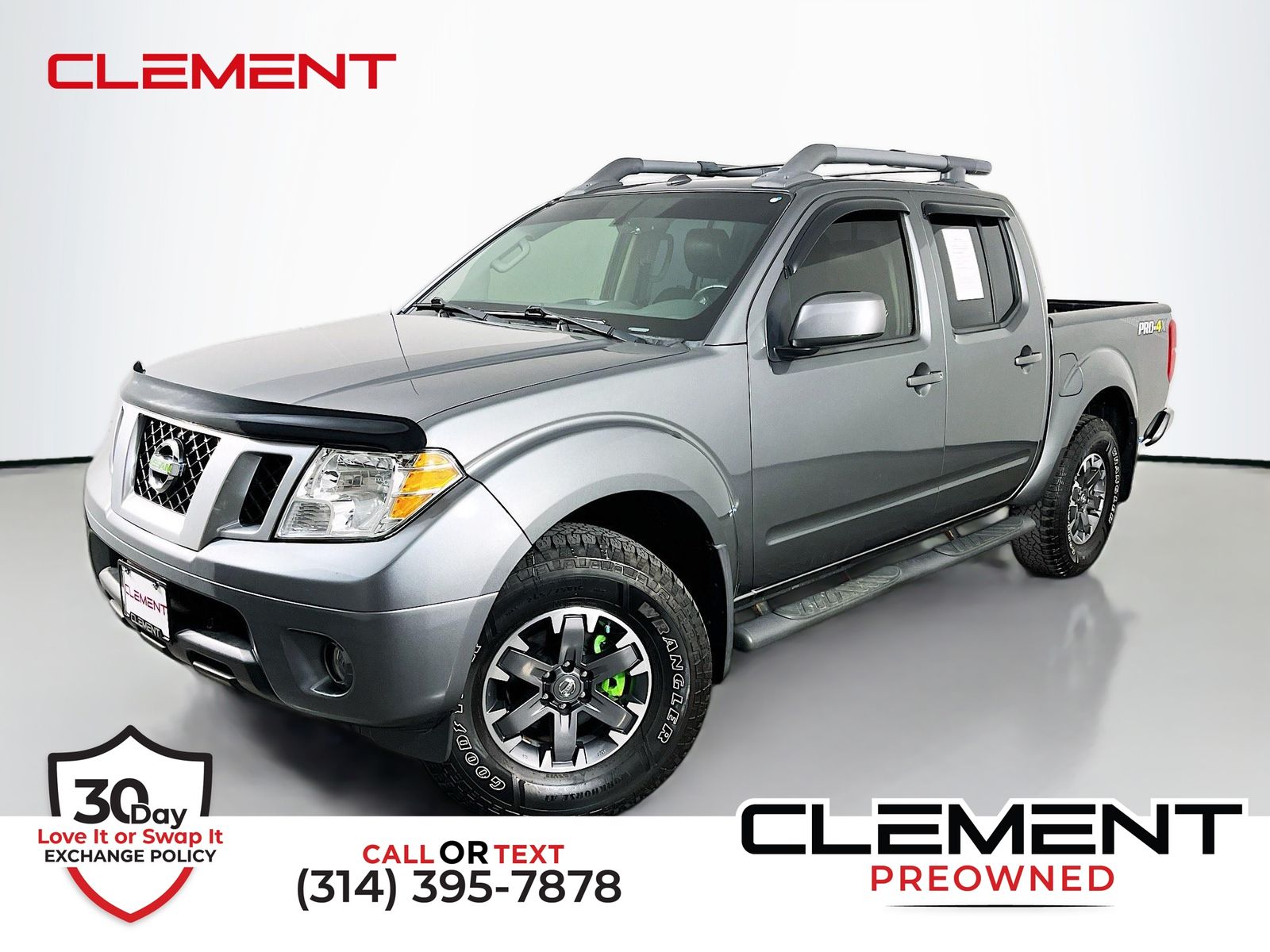 Gray (Gun Metallic) 2017 Nissan Frontier Pickup Truck Four-Wheel Drive 5-Speed Automatic Overdrive