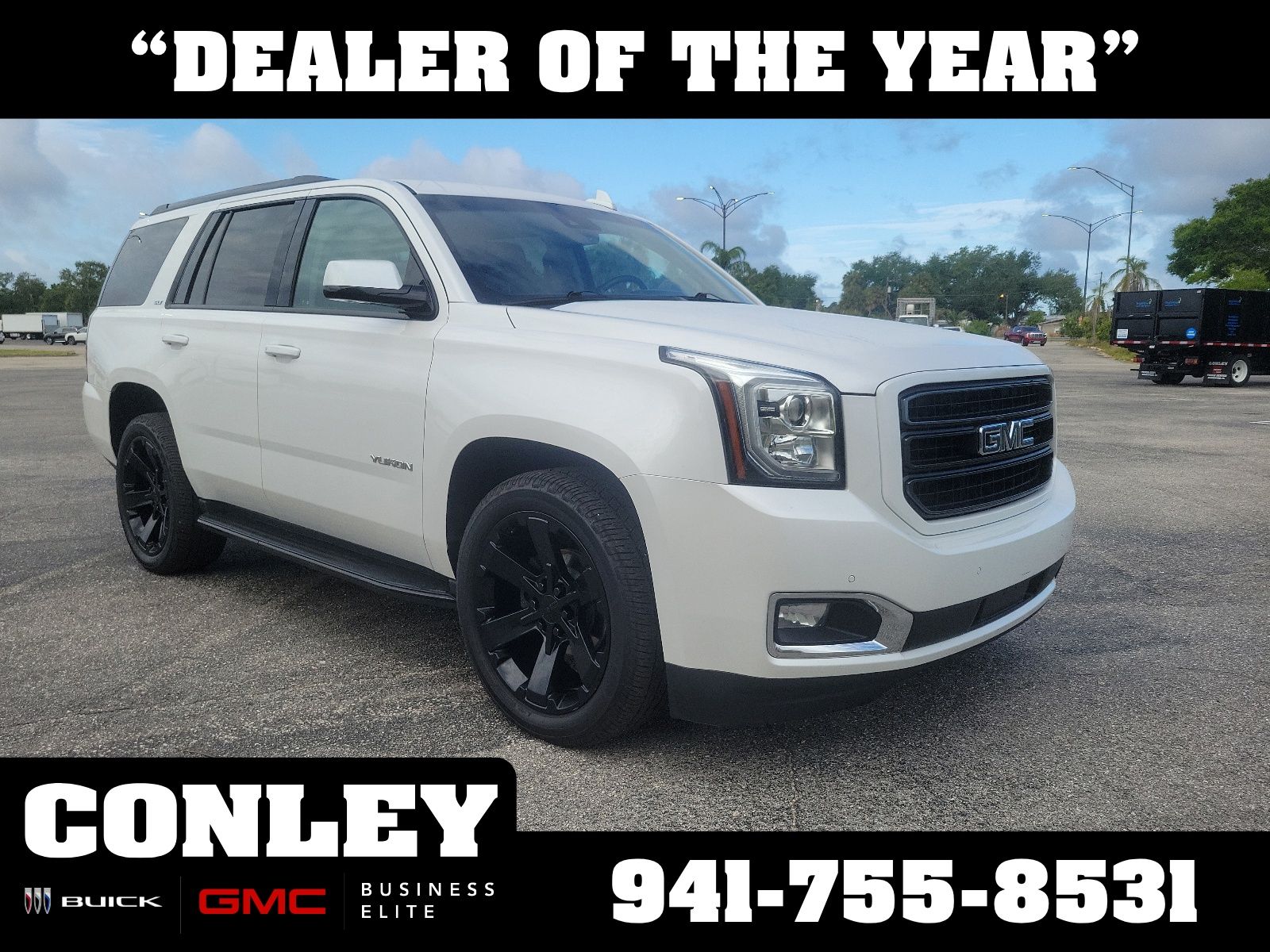 White Frost 2019 GMC Yukon SLT 4WD SUV / Crossover Four-Wheel Drive