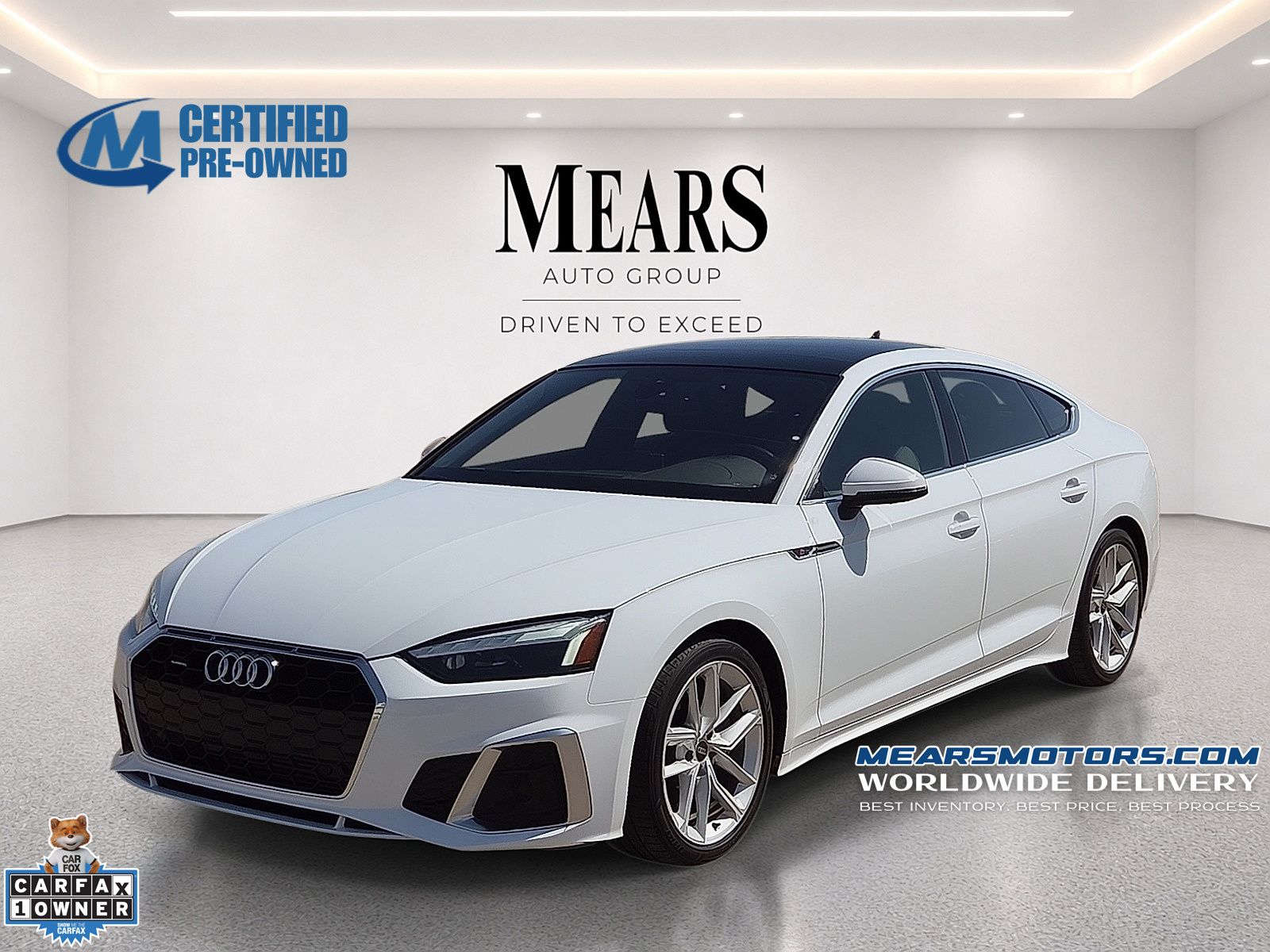 White 2024 Audi A5 Sportback Sedan All-Wheel Drive 7-Speed Automatic