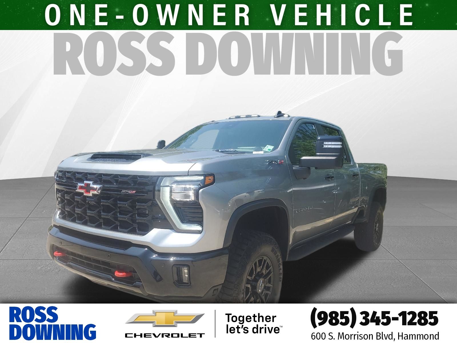 Sterling Gray Metallic 2025 Chevrolet Silverado 2500HD ZR2 Crew Cab 4WD Pickup Truck Four-Wheel Drive Automatic