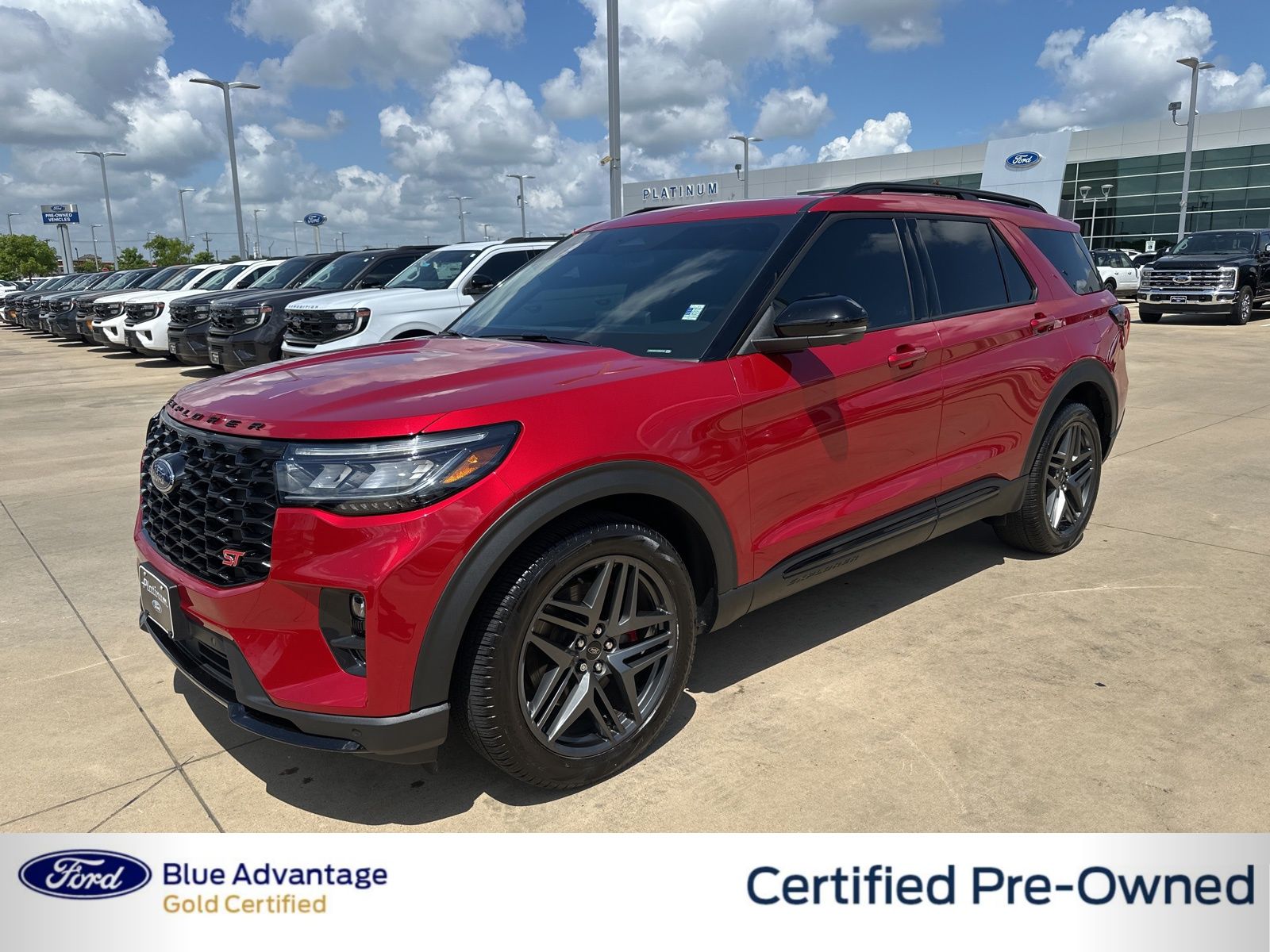 Rapid Red Metallic Tinted Clearcoat 2025 Ford Explorer ST AWD SUV / Crossover All-Wheel Drive Automatic