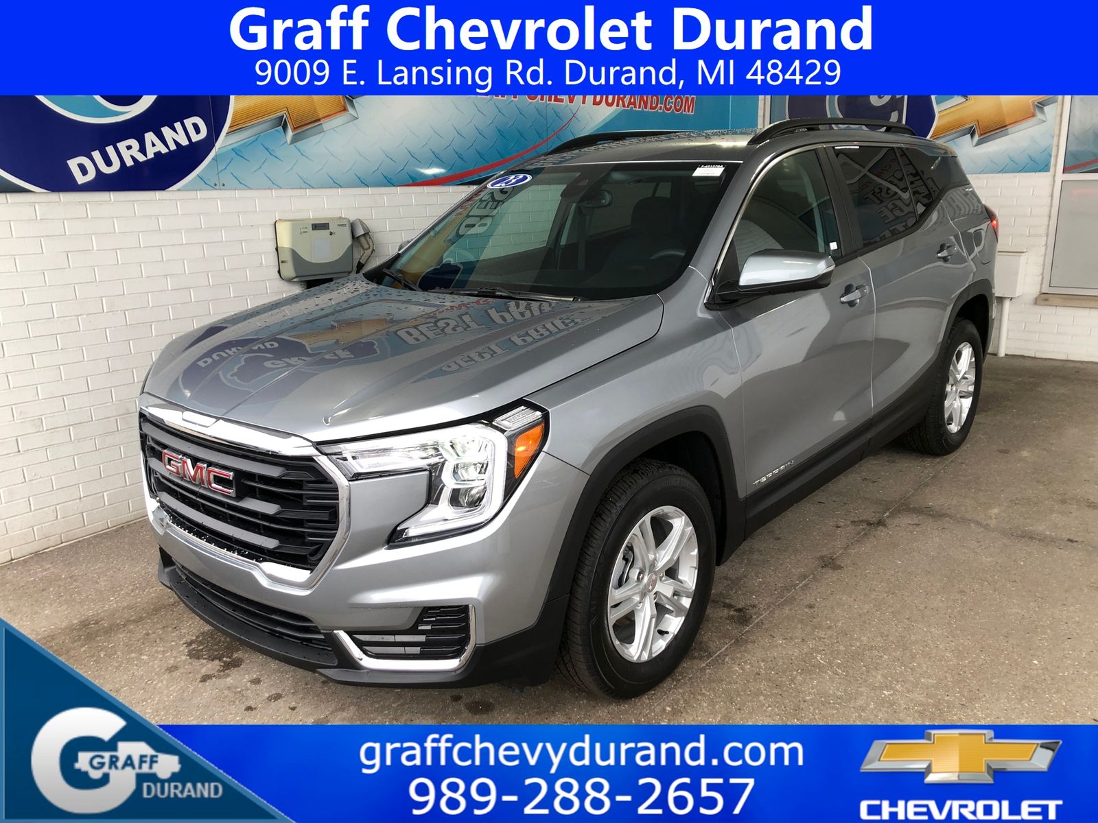 Sterling Metallic 2023 GMC Terrain SLE AWD SUV / Crossover All-Wheel Drive 9-Speed Automatic