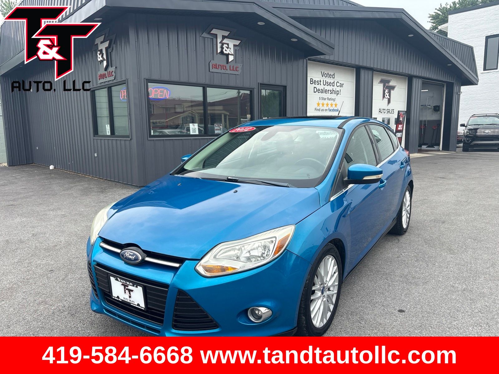 Blue Candy 2012 Ford Focus Hatchback Front-Wheel Drive 6-Speed Automatic