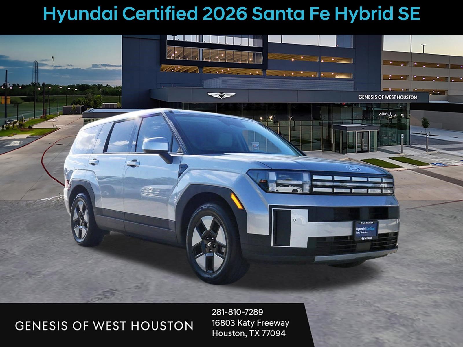 Shimmering Silver 2026 Hyundai Santa Fe Hybrid SUV / Crossover Front-Wheel Drive 6-Speed Automatic