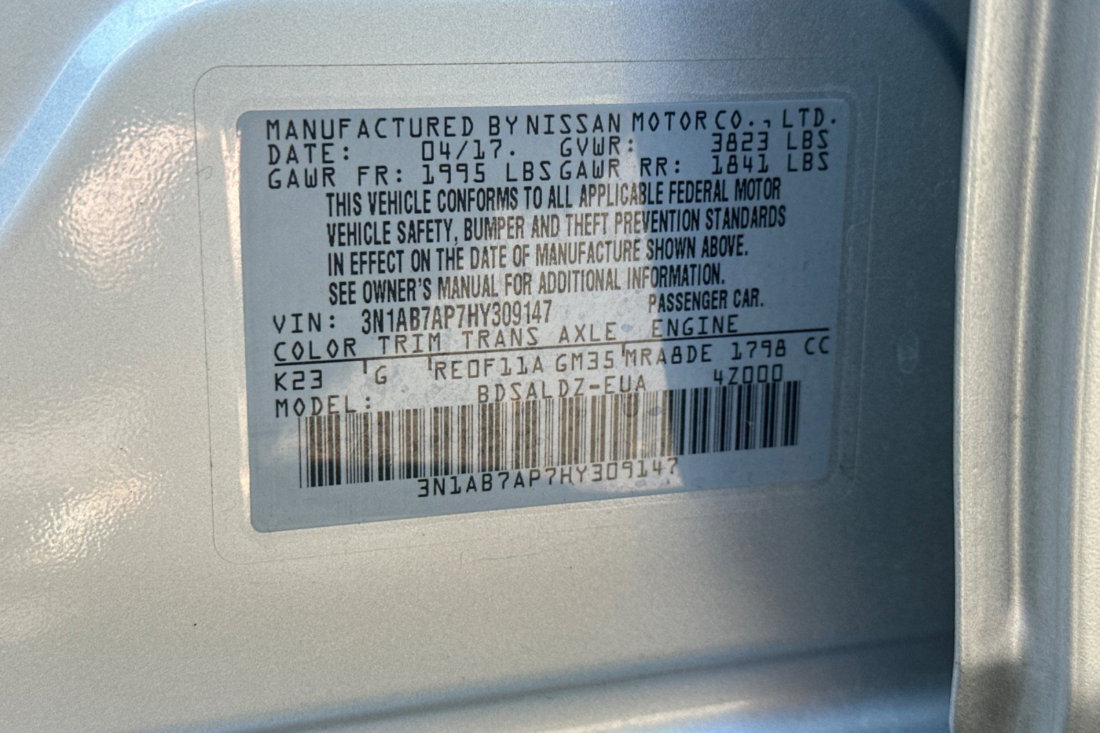 Used 2017 Nissan Sentra Sedan