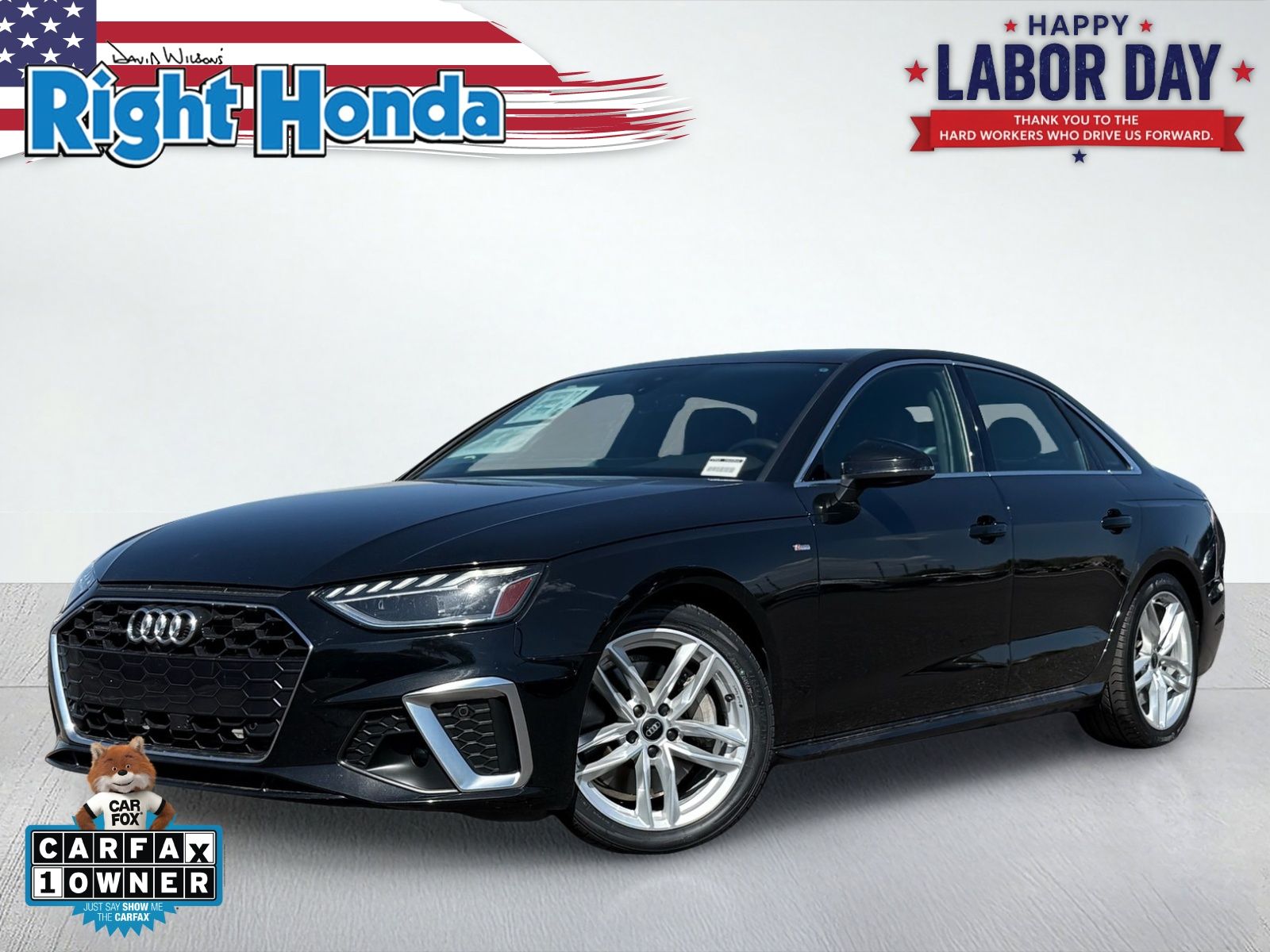 White 2024 Audi A4 Sedan All-Wheel Drive 7-Speed Automatic