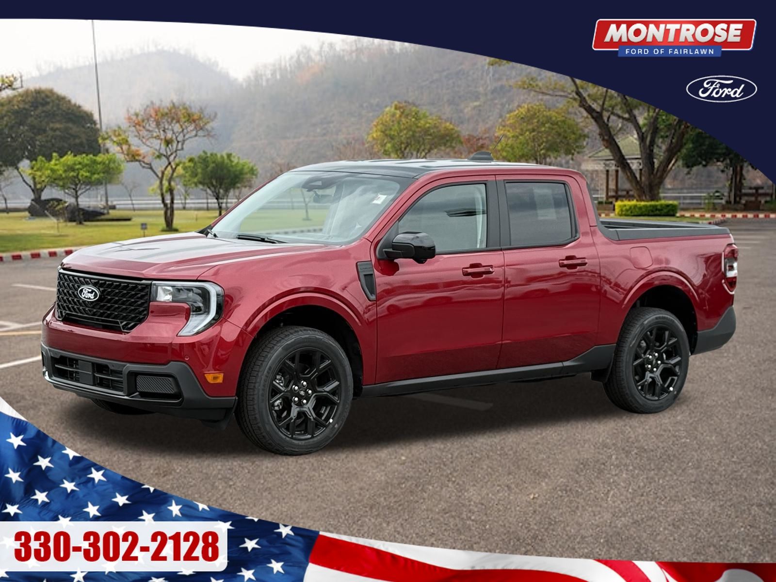 Ruby Red Metallic 2026 Ford Maverick Pickup Truck All-Wheel Drive 8-Speed Automatic