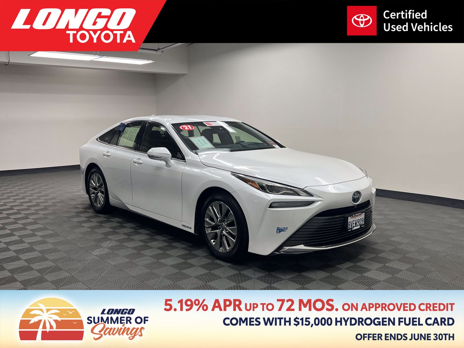 used 2021 Toyota Mirai car, priced at $10,688