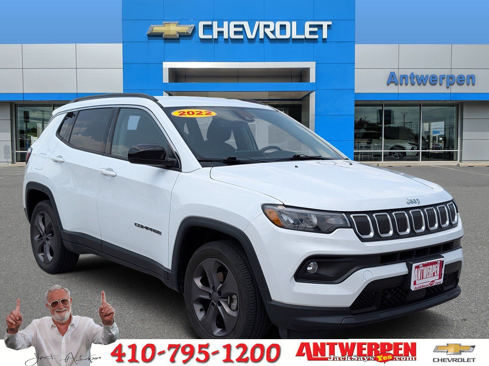 Bright White Clearcoat 2022 Jeep Compass SUV / Crossover Four-Wheel Drive 9-Speed Automatic