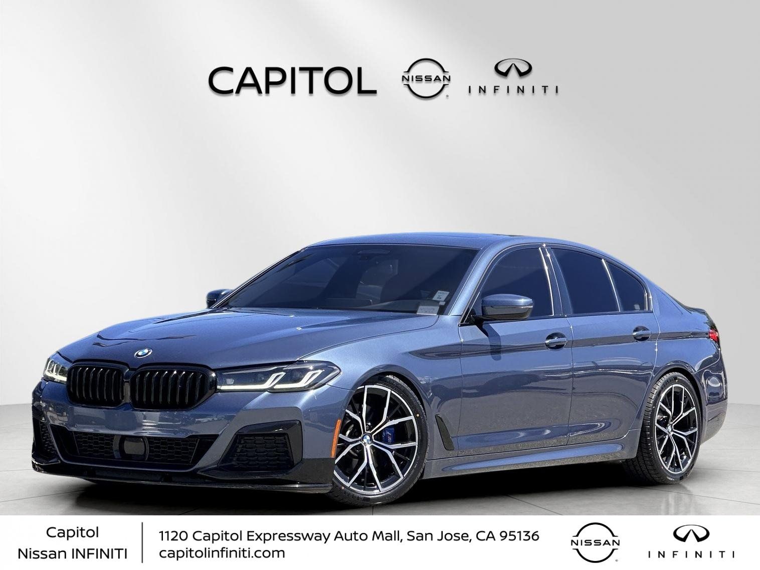 Arctic Race Blue Metallic 2023 BMW 5 Series Sedan Rear-Wheel Drive 8-Speed Automatic