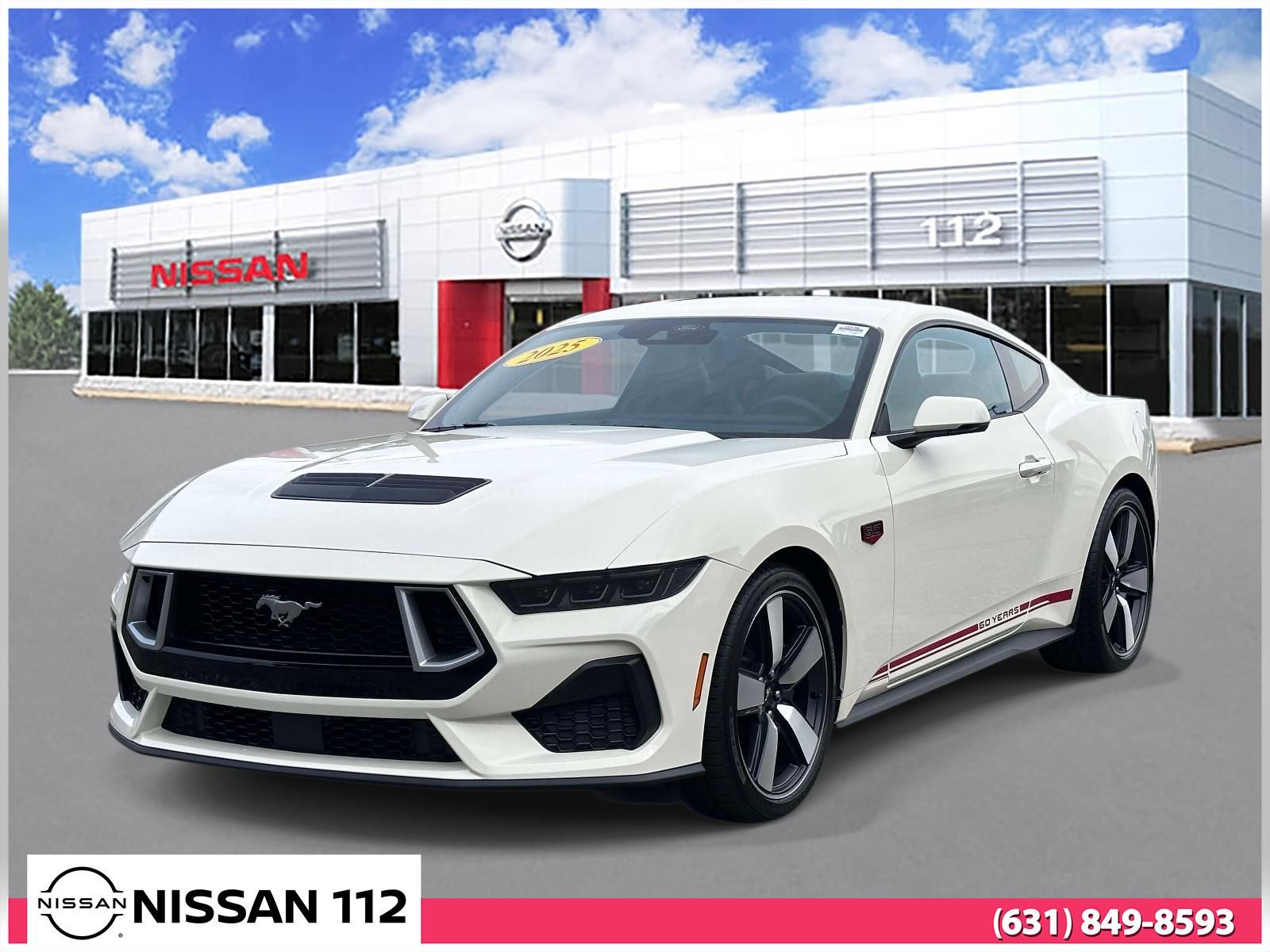 Wimbledon White 2025 Ford Mustang Coupe Rear-Wheel Drive 