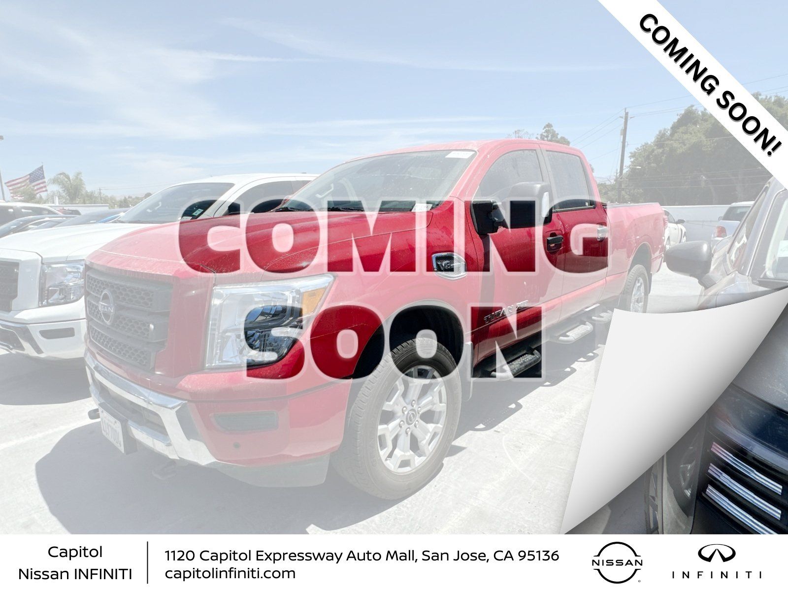 Red Alert 2024 Nissan Titan Pickup Truck  9-Speed Automatic