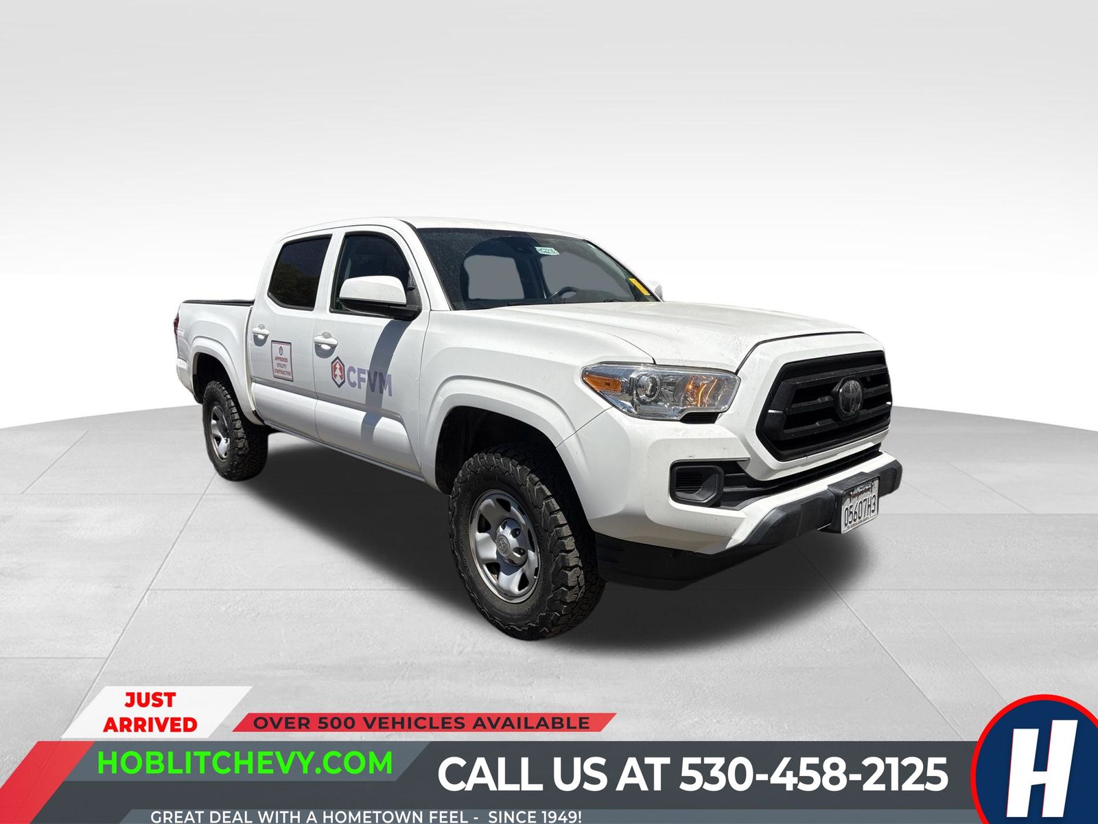 Super White 2021 Toyota Tacoma SR V6 Double Cab 4WD Pickup Truck Four-Wheel Drive 6-Speed Automatic