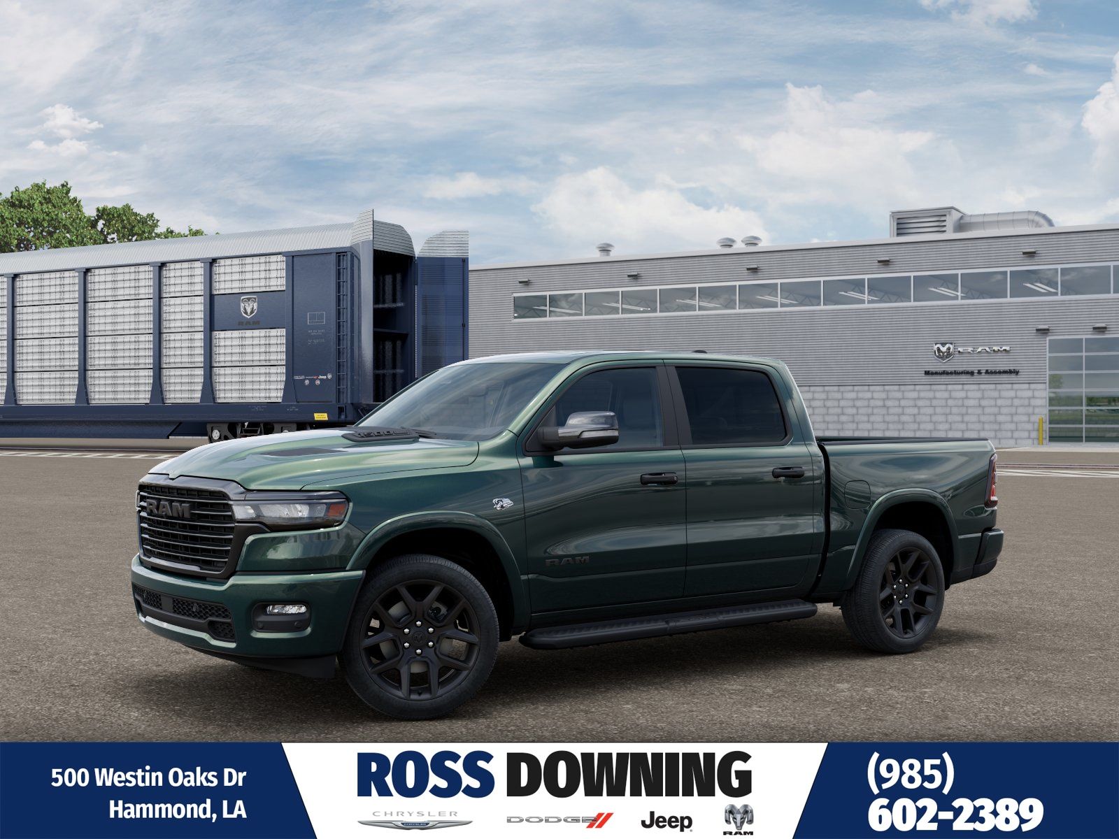 Serrano Green Metallic 2026 RAM 1500 Laramie Crew Cab 4WD Pickup Truck Four-Wheel Drive 8-Speed Automatic