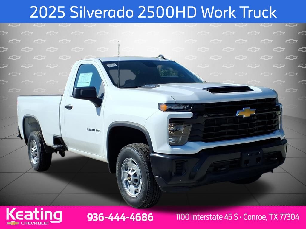 Summit White 2025 Chevrolet Silverado 2500HD Pickup Truck 4X2 Automatic