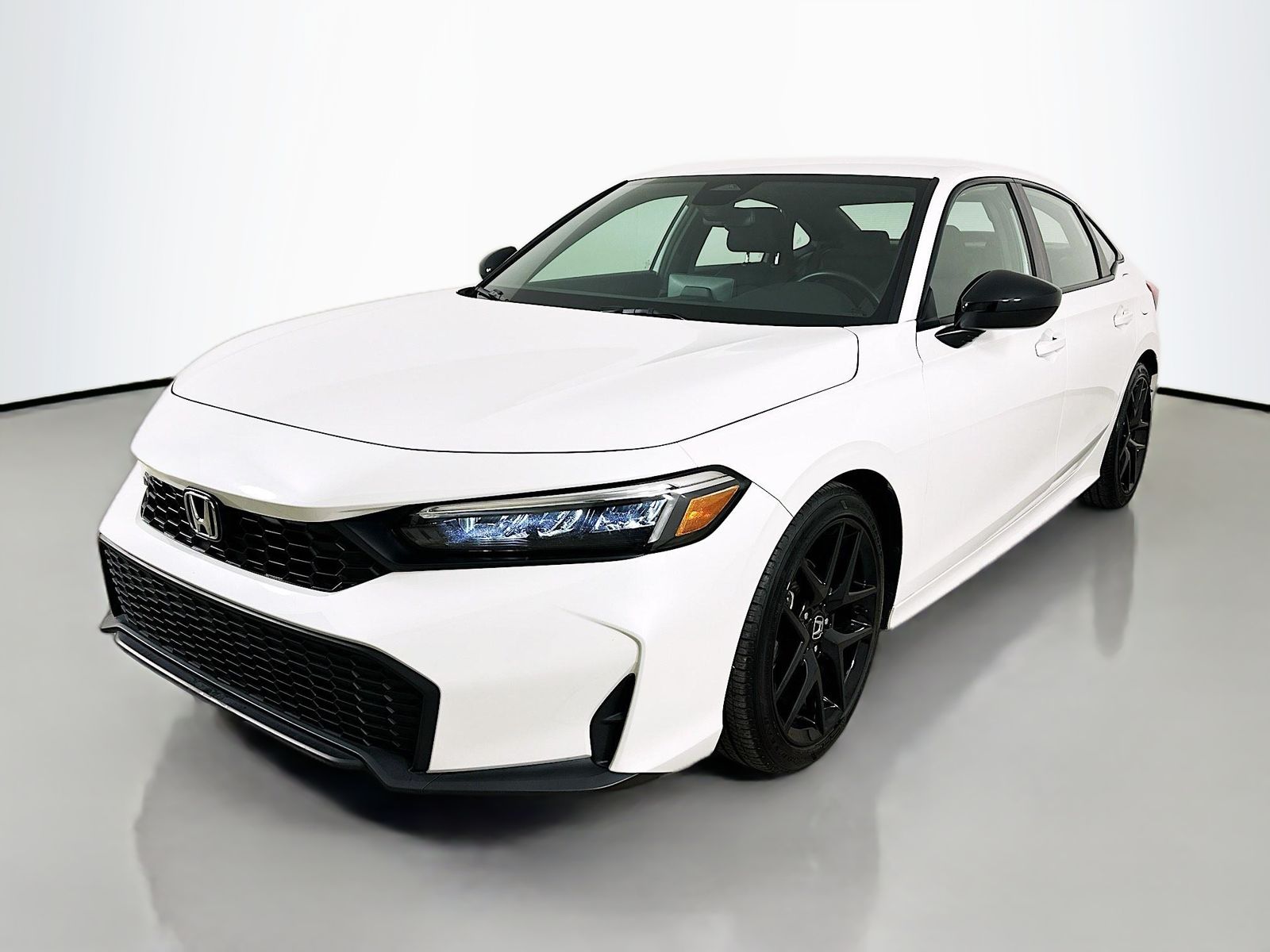 Platinum White Pearl 2026 Honda Civic Sedan Front-Wheel Drive Continuously Variable Transmission
