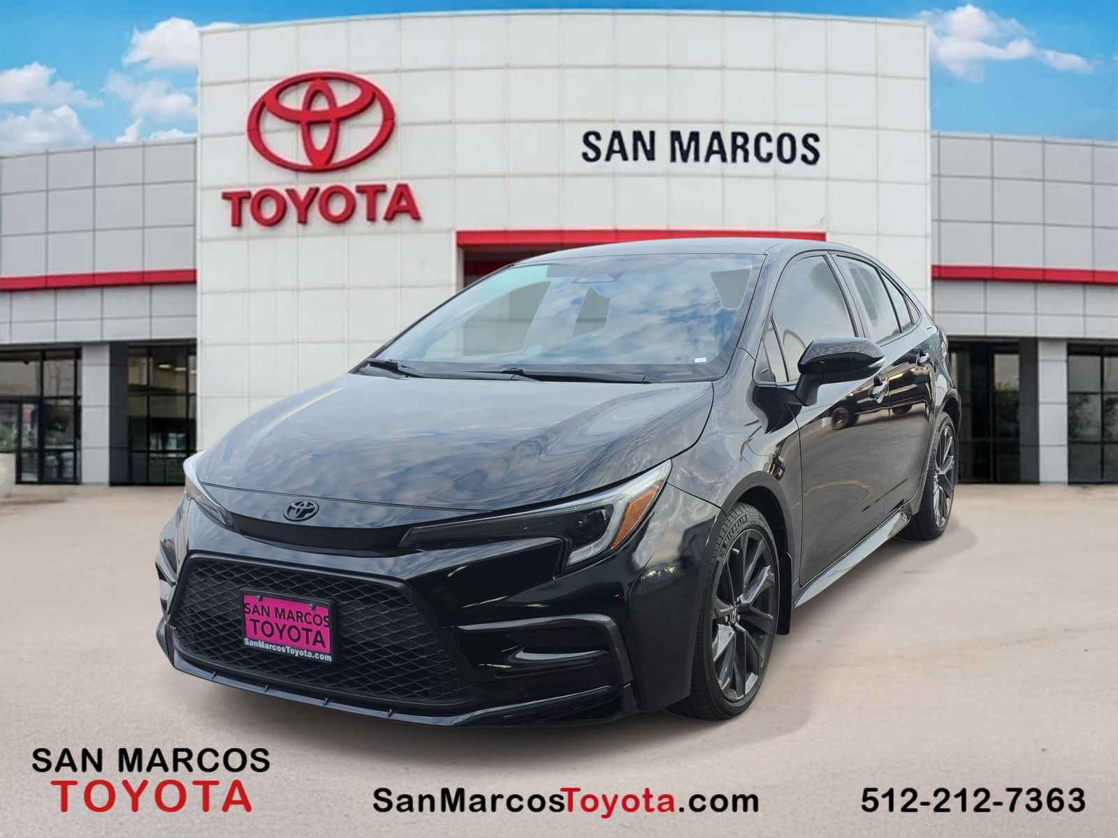 Midnight Black Metallic 2024 Toyota Corolla Sedan Front-Wheel Drive Continuously Variable Transmission