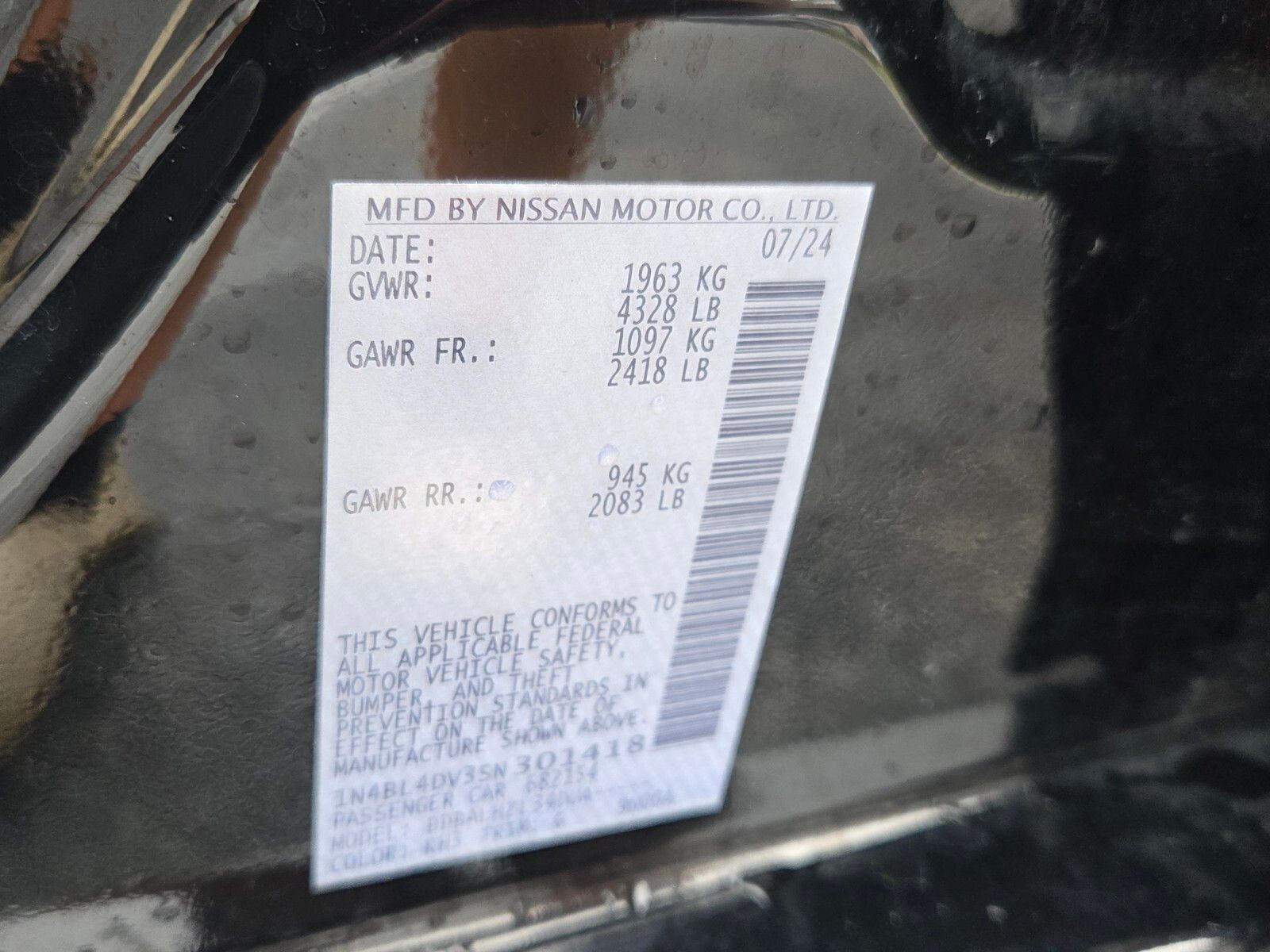 Used 2025 Black Nissan 2.5 SV image 18