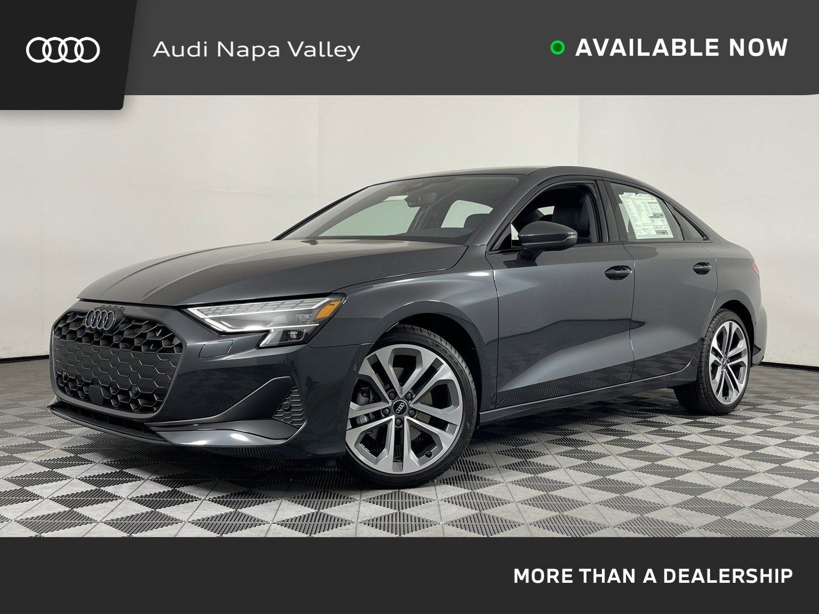 Manhattan Gray Metallic 2025 Audi A3 Sedan All-Wheel Drive 7-Speed Automatic