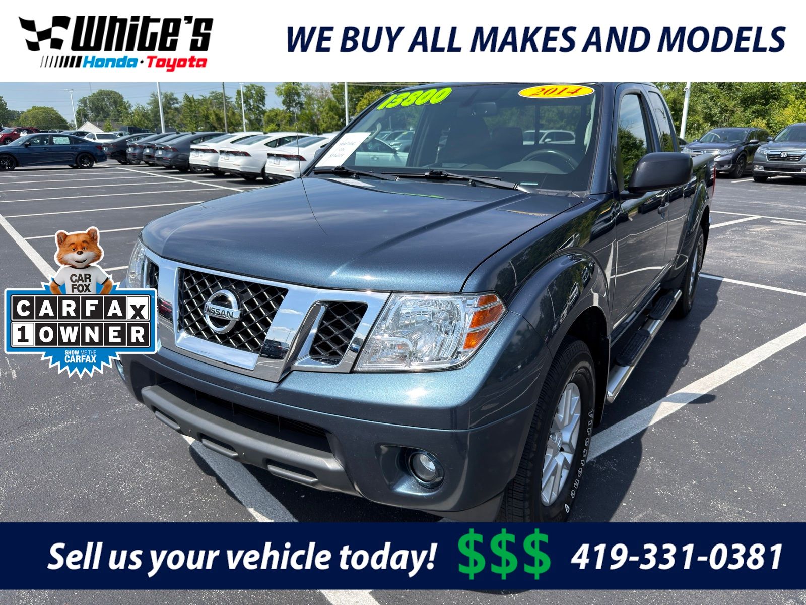 Gray (Graphite Blue) 2014 Nissan Frontier Pickup Truck Four-Wheel Drive 5-Speed Automatic Overdrive
