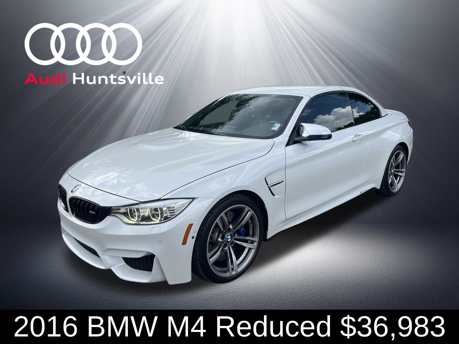 White Metallic 2016 BMW M4 Convertible Rear-Wheel Drive 6-Speed Manual