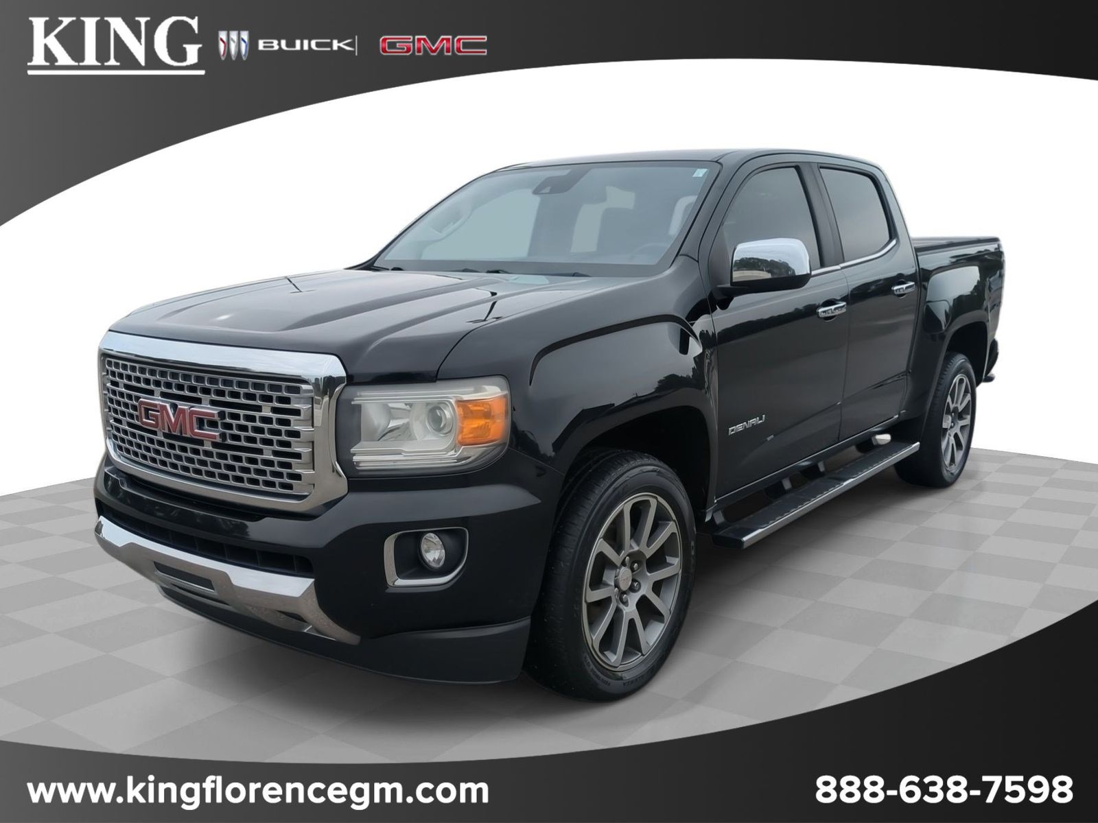 Onyx Black 2019 GMC Canyon Denali Crew Cab RWD Pickup Truck 4X2 8-Speed Automatic