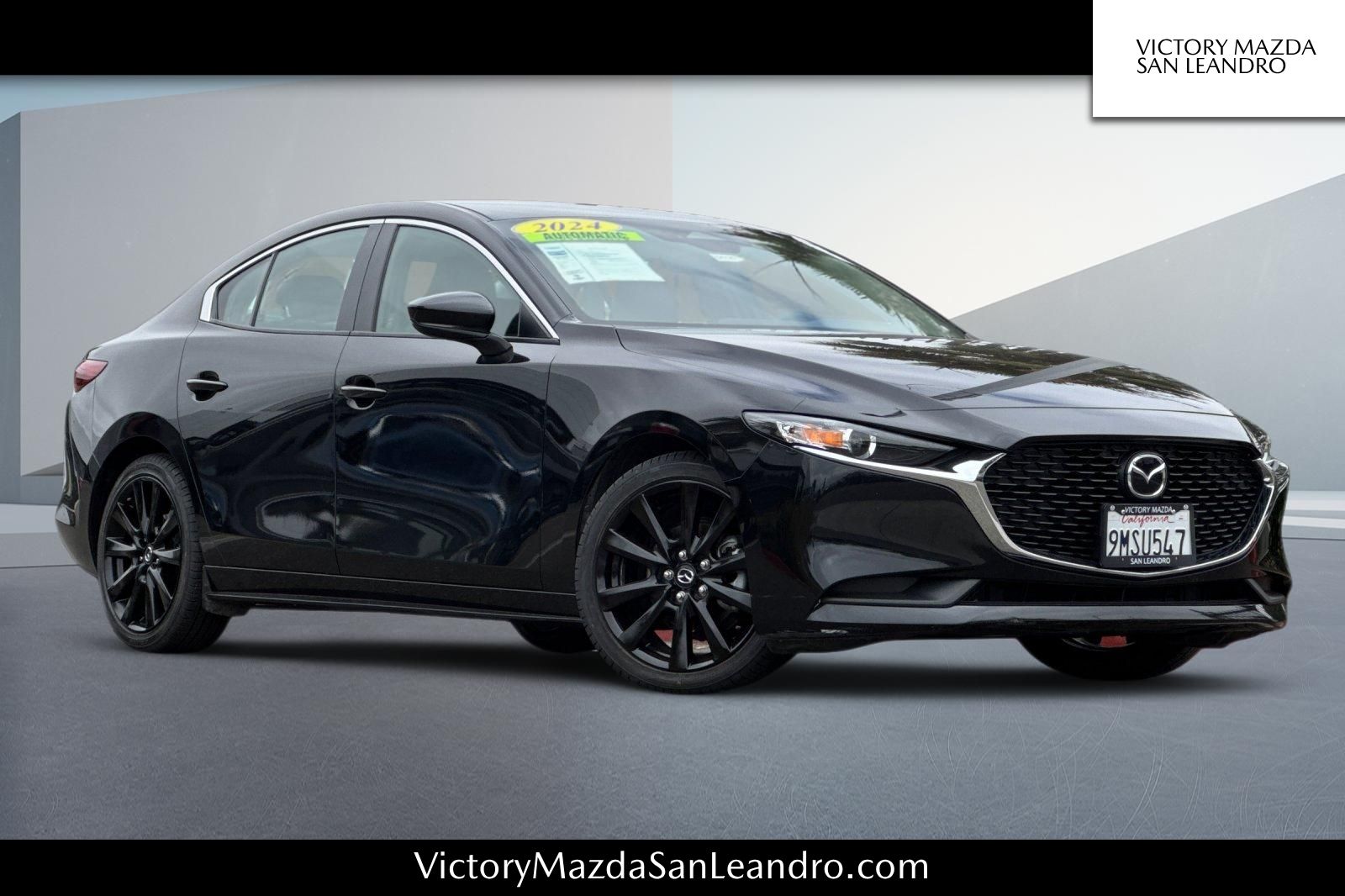 Jet Black 2024 Mazda MAZDA3 Sedan Front-Wheel Drive 6-Speed Automatic