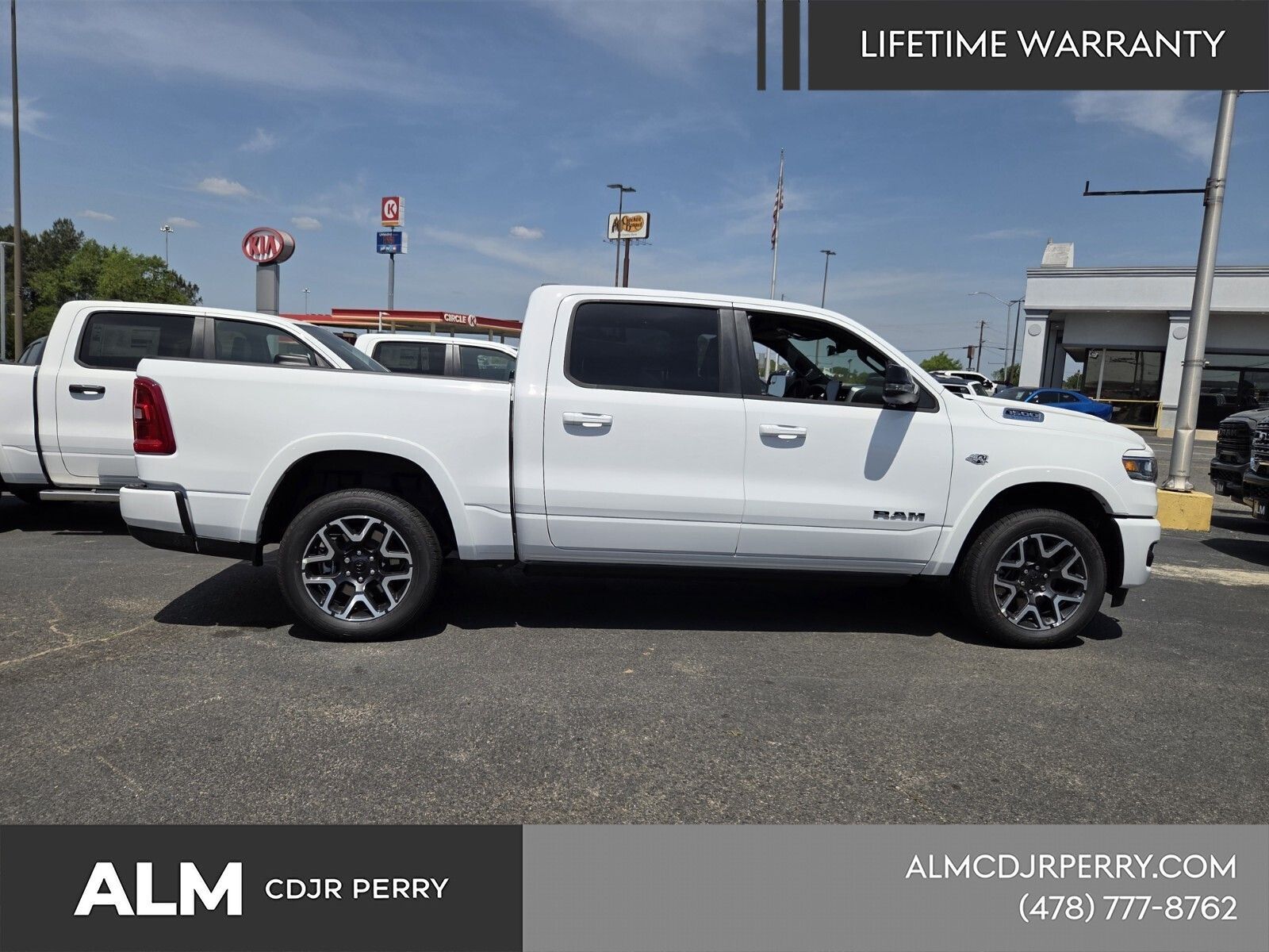 New 2026 Bright White Clear-Coat Exterior Paint RAM Laramie image 12