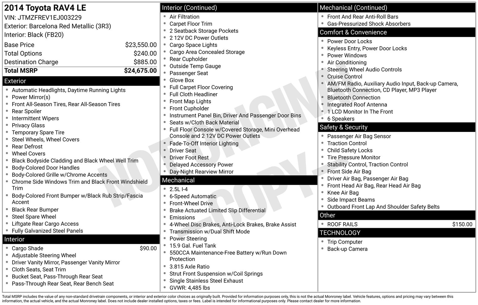 Used Car 2014 Toyota Rav4  Le For Sale Under $10,000 In Austin, Texas