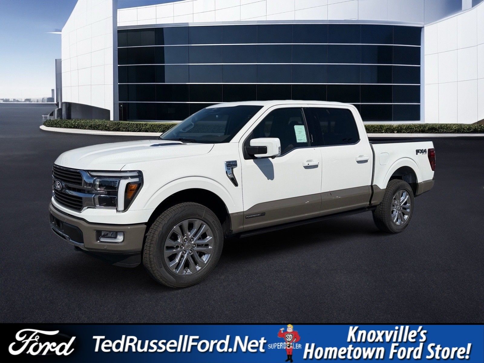 White 2026 Ford F-150 King Ranch SuperCrew 4WD Pickup Truck Four-Wheel Drive Automatic