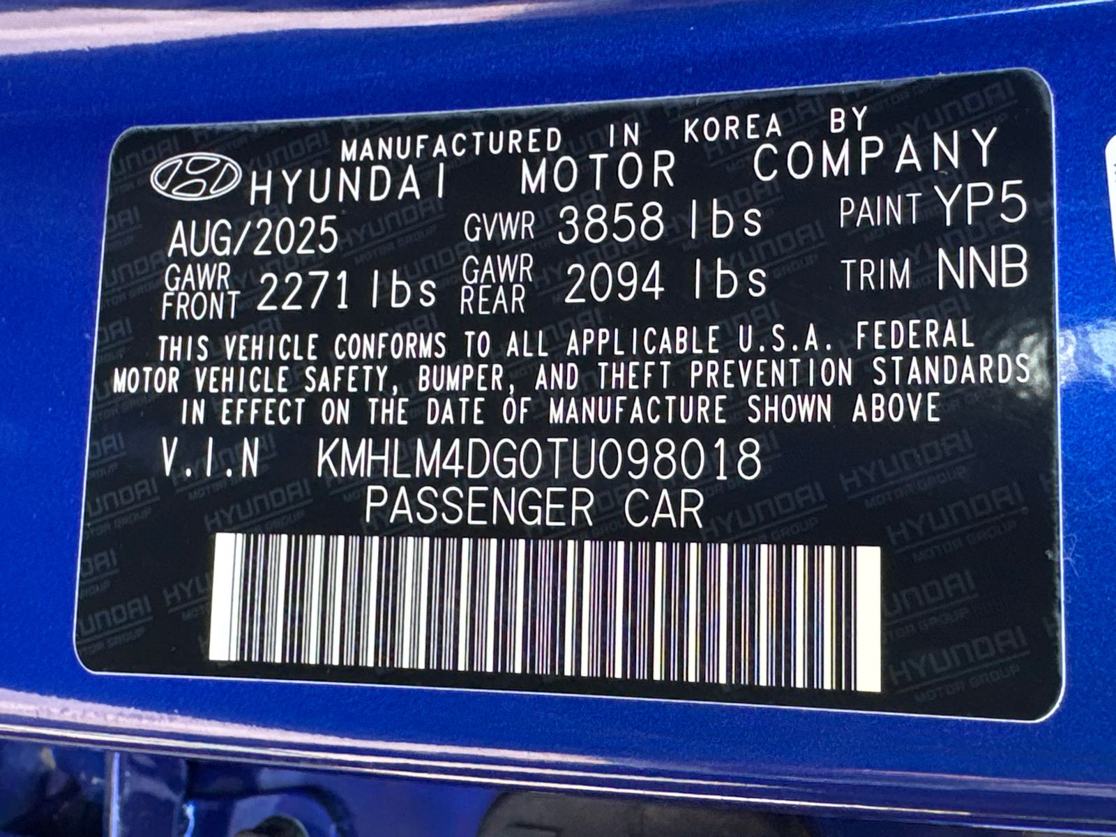 Certified Used 2026 Blue Hyundai SEL Sport image 31