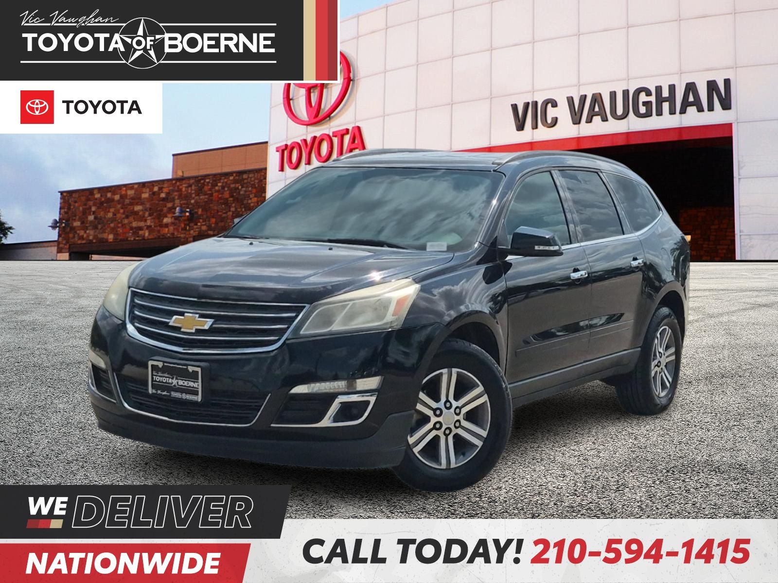 Black Metallic 2016 Chevrolet Traverse SUV / Crossover Front-Wheel Drive 6-Speed Automatic