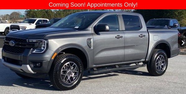 Gray Metallic 2024 Ford Ranger XLT SuperCrew 4WD Pickup Truck Four-Wheel Drive Automatic