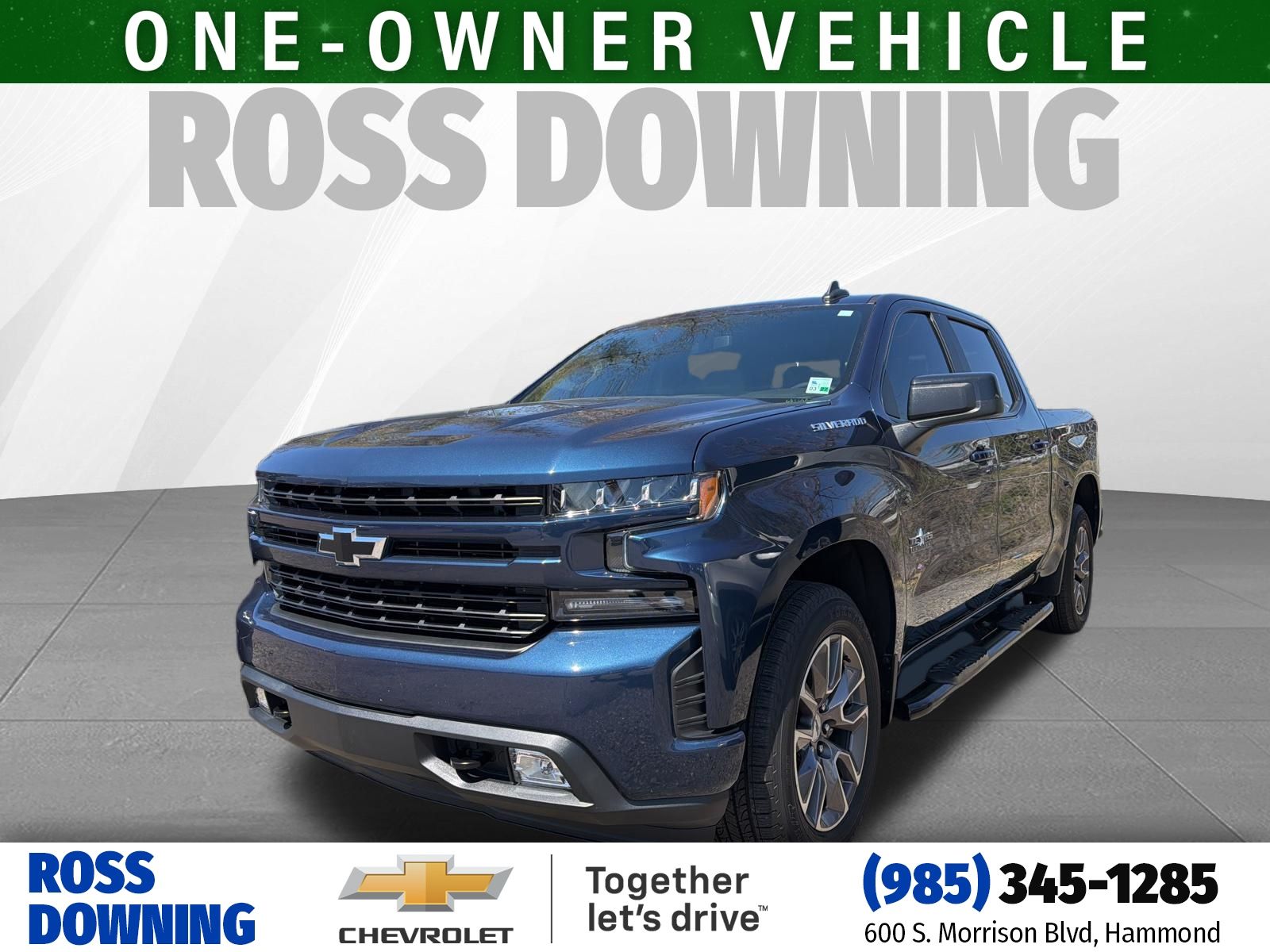 Northsky Blue Metallic 2021 Chevrolet Silverado 1500 RST Crew Cab RWD Pickup Truck 4X2 8-Speed Automatic