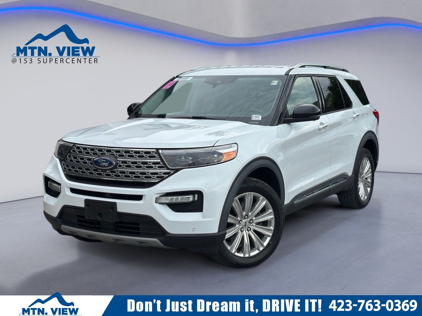 Oxford White 2020 Ford Explorer Hybrid SUV / Crossover All-Wheel Drive Automatic