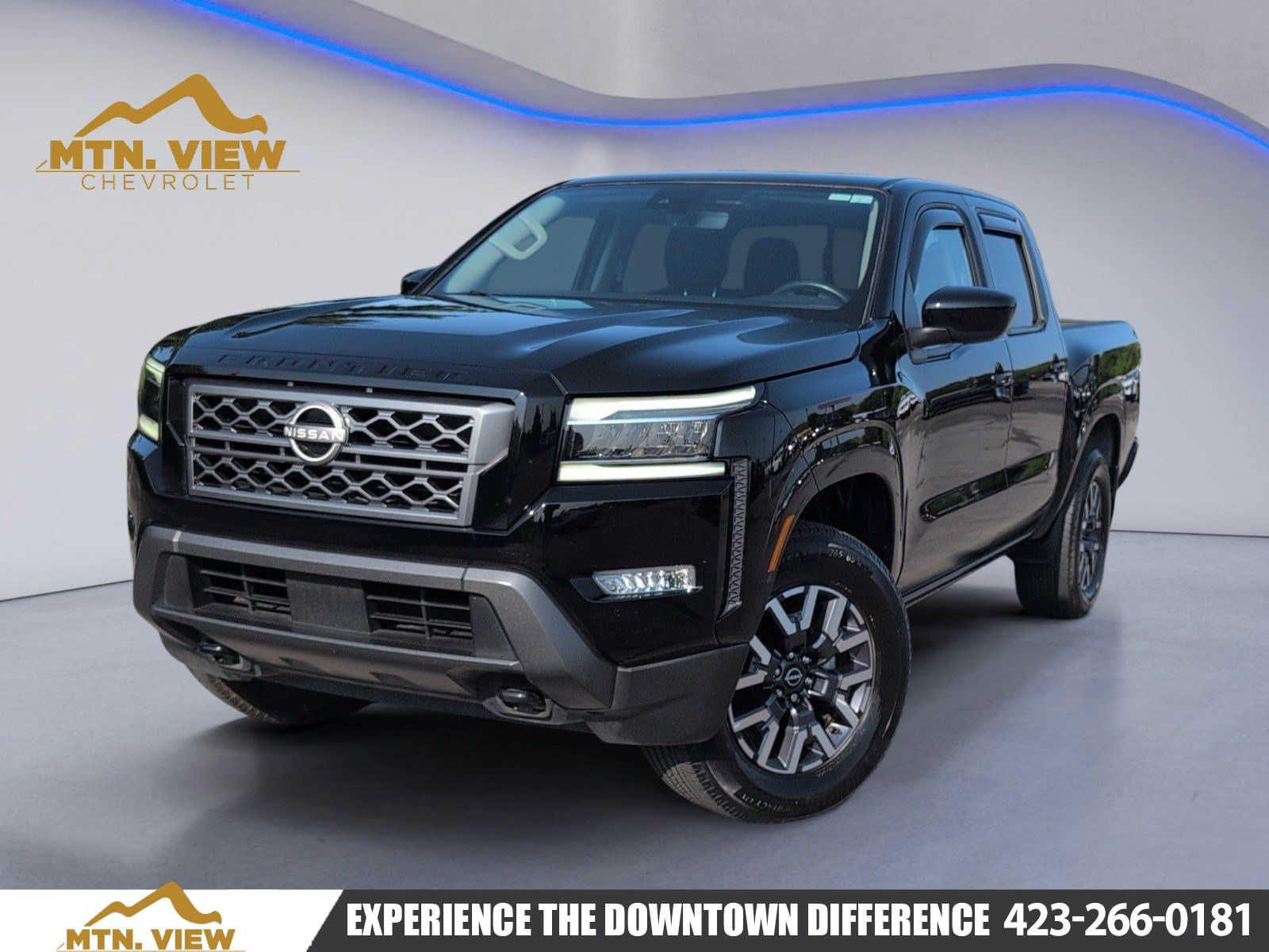 Super Black 2024 Nissan Frontier Pickup Truck Four-Wheel Drive 9-Speed Automatic Overdrive